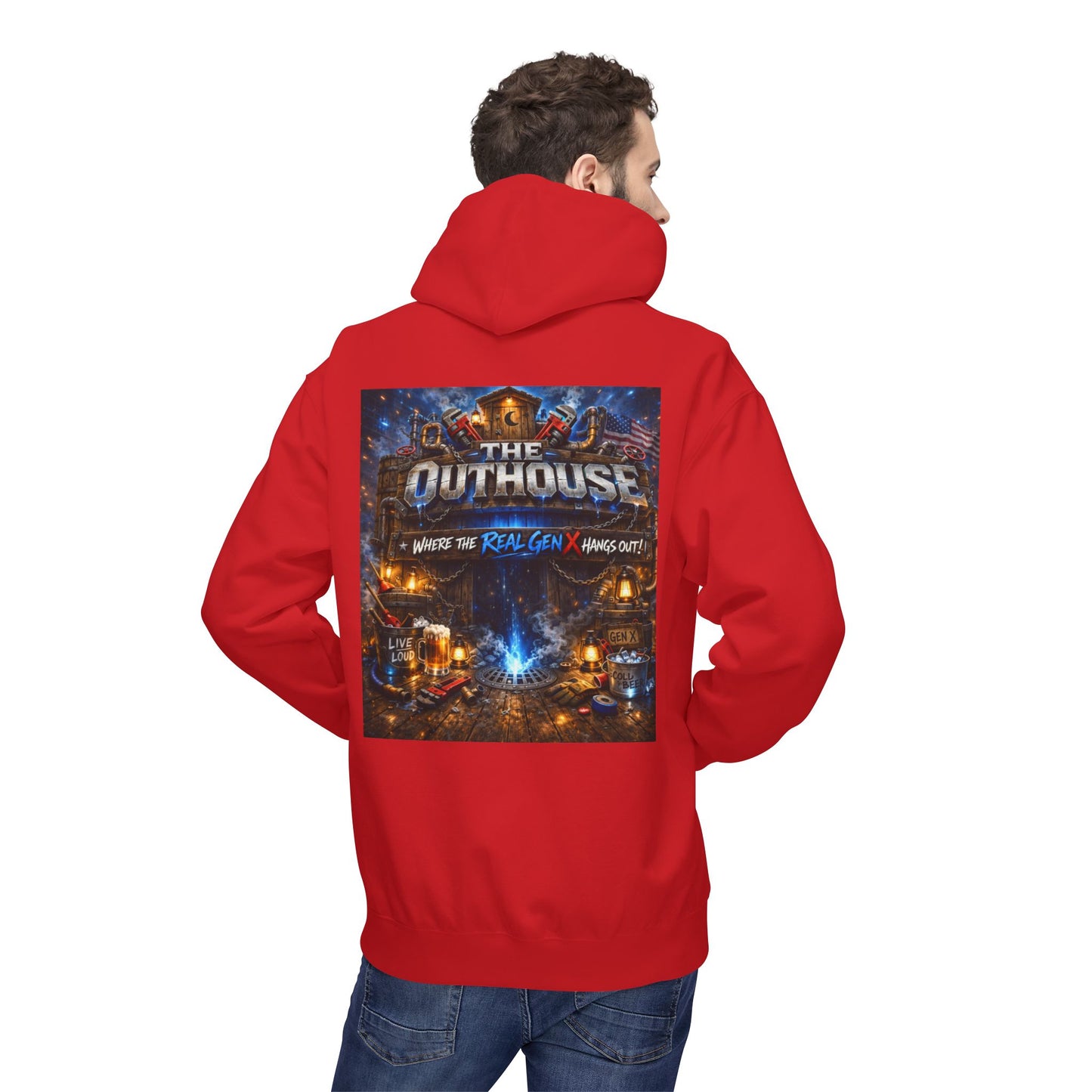 Hoodie — "The Outhouse" Fantasy Gaming Crew Pullover