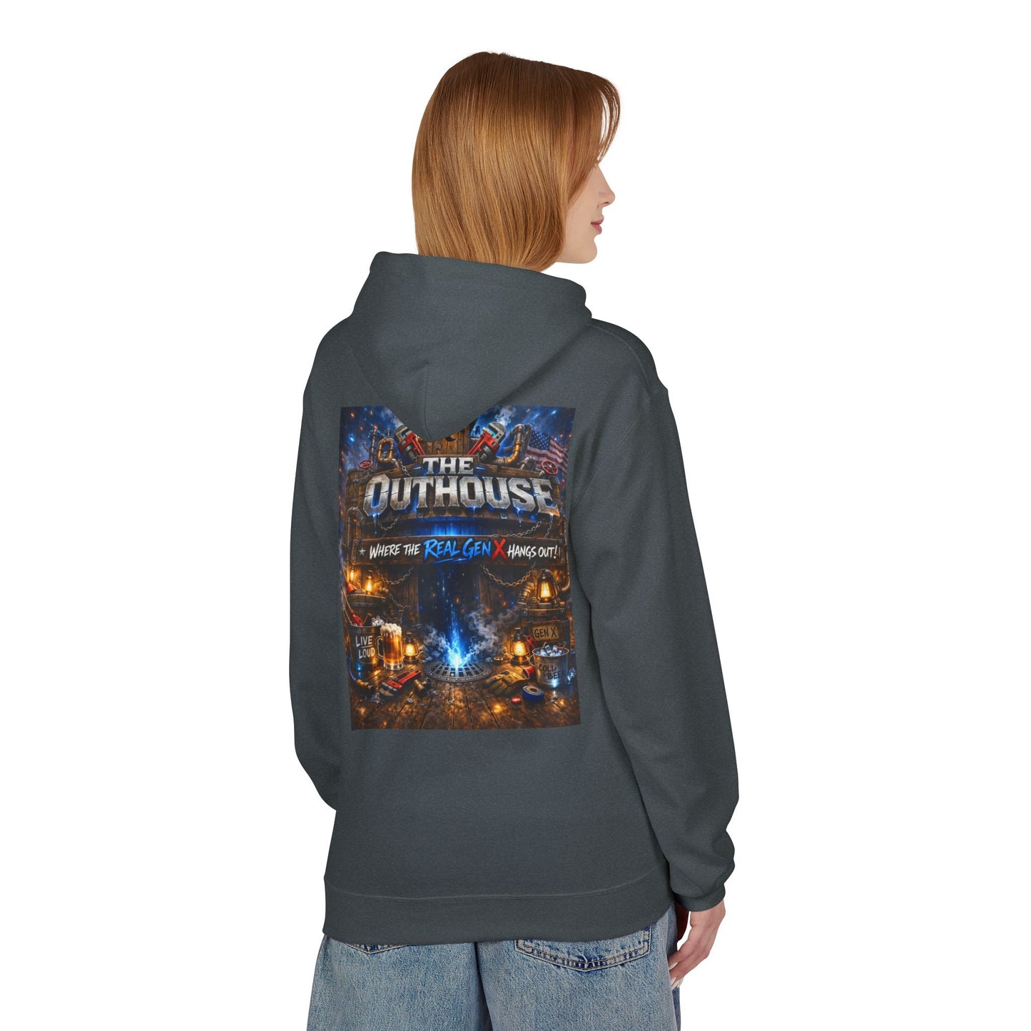 Hoodie — "The Outhouse" Fantasy Gaming Crew Pullover