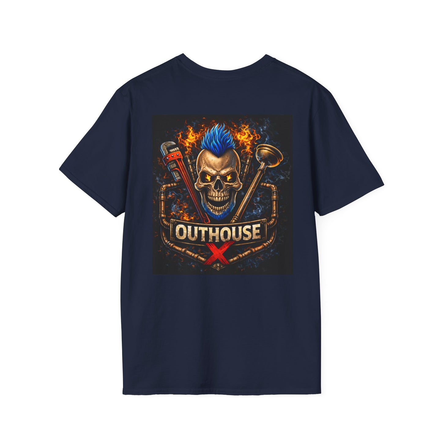 Outhouse X Skull Plumbing T-Shirt