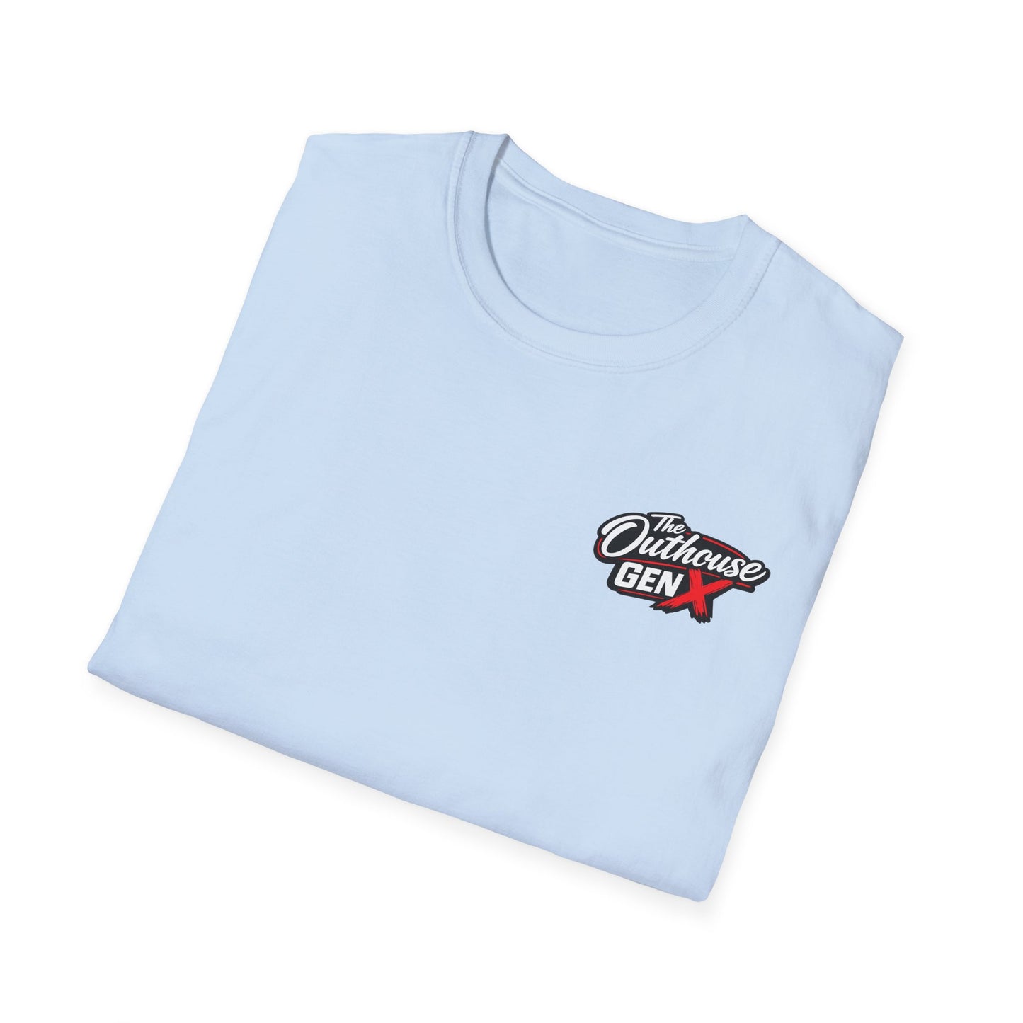Gen X "Raised Outside" T-Shirt — Retro Outhouse Vintage Graphic Tee