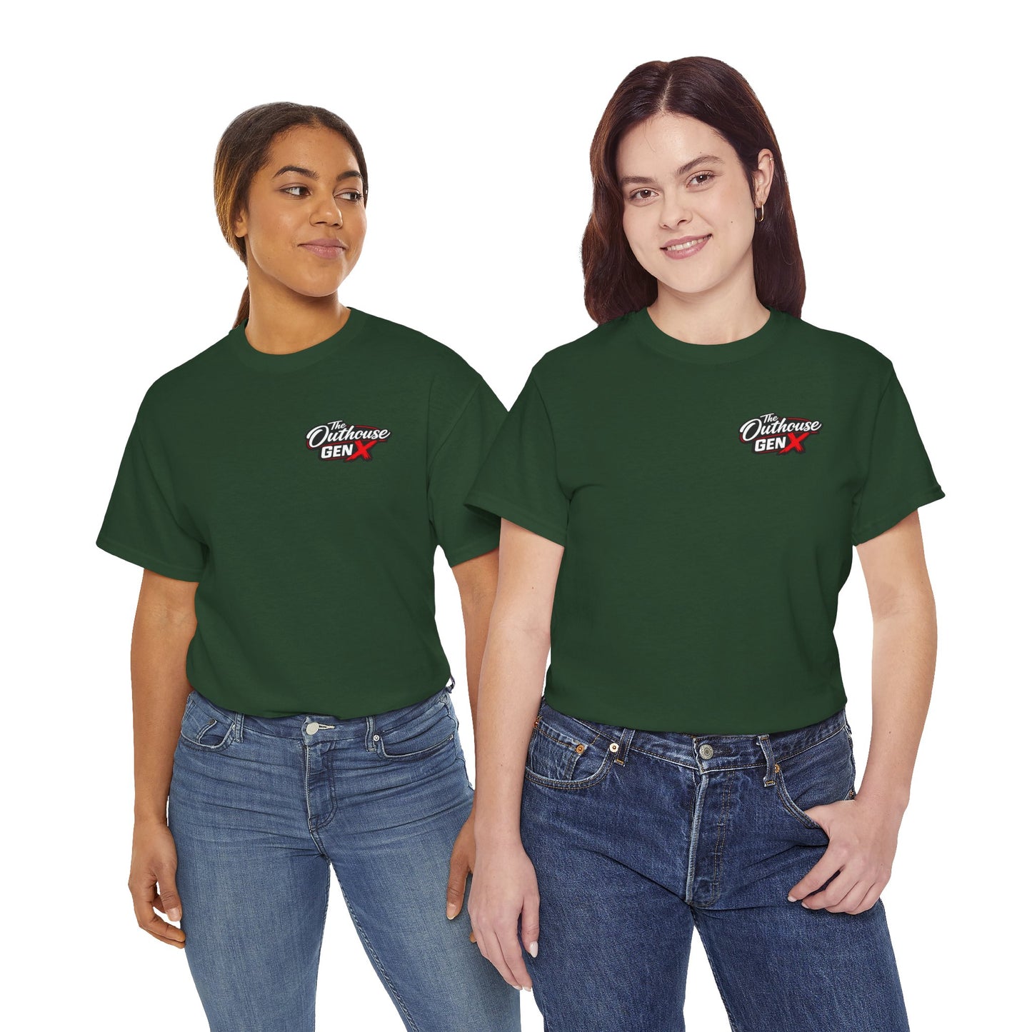 The Outhouse Gen X Tee — Retro Campfire Nostalgia Graphic T-Shirt