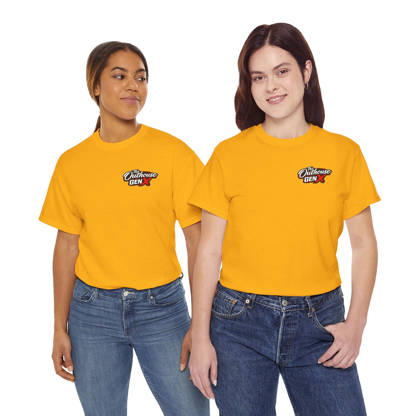 The Outhouse Gen X Tee — Retro Campfire Nostalgia Graphic T-Shirt