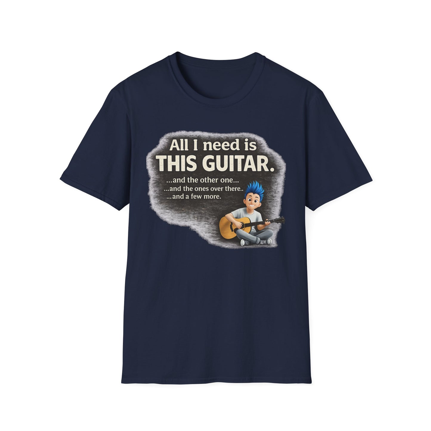 Guitar Lover T-Shirt — "All I Need Is This Guitar" Graphic Tee