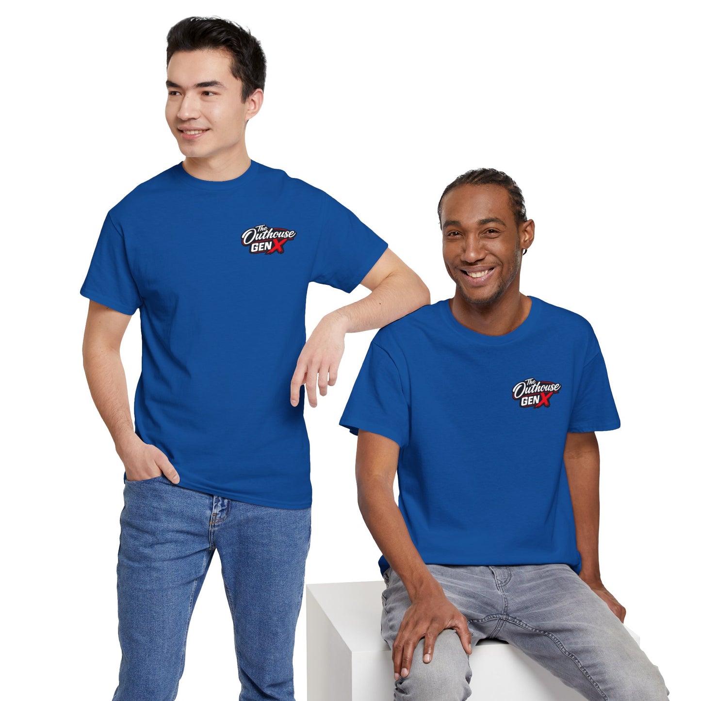 The Outhouse Gen X Tee — Retro Campfire Nostalgia Graphic T-Shirt