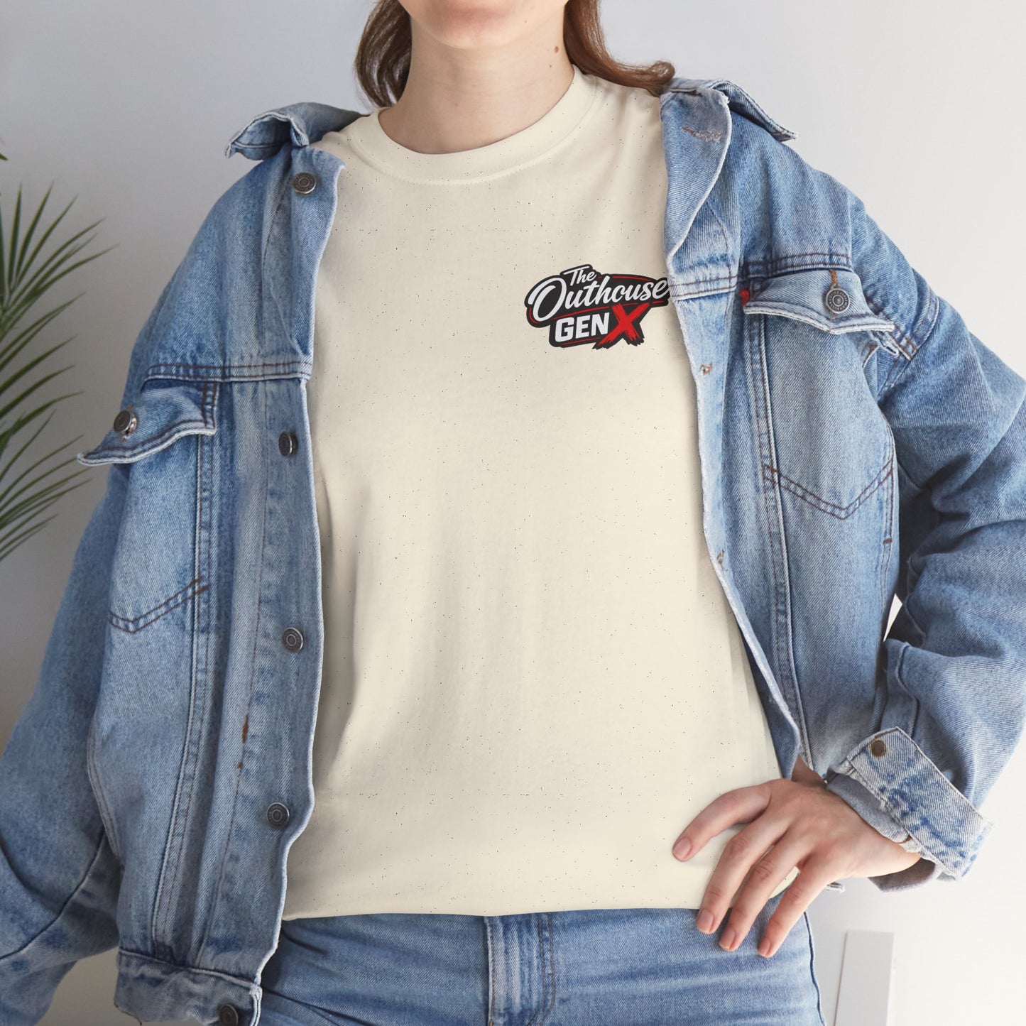 The Outhouse Gen X Tee — Retro Campfire Nostalgia Graphic T-Shirt