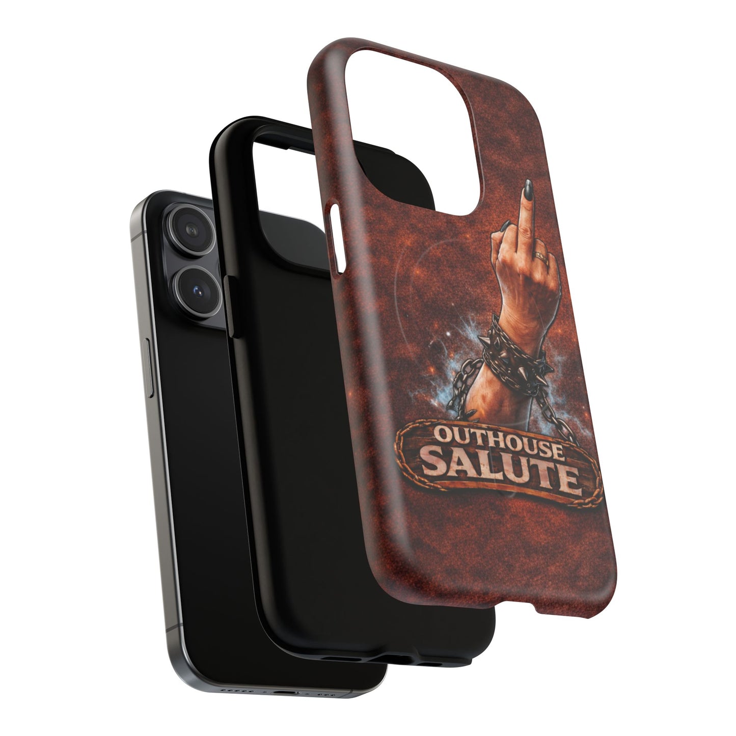 Women's Outhouse Salute Phone Case — Rugged, Weathered Protective Phone Case