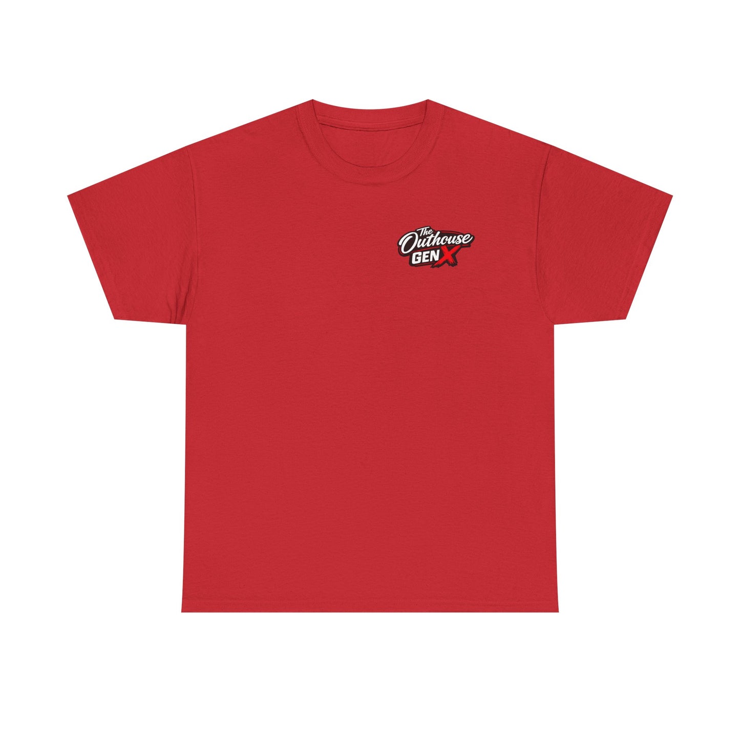 The Outhouse Gen X Tee — Retro Campfire Nostalgia Graphic T-Shirt