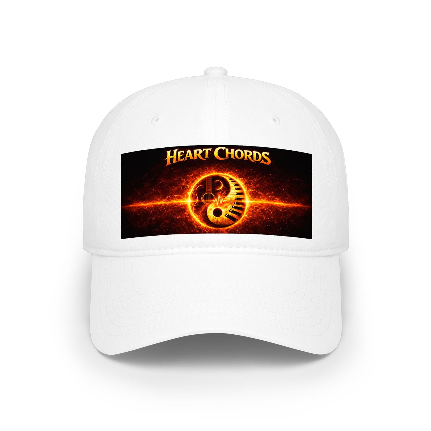 Heart Chords Baseball Cap — Fiery Yin Yang Music Logo