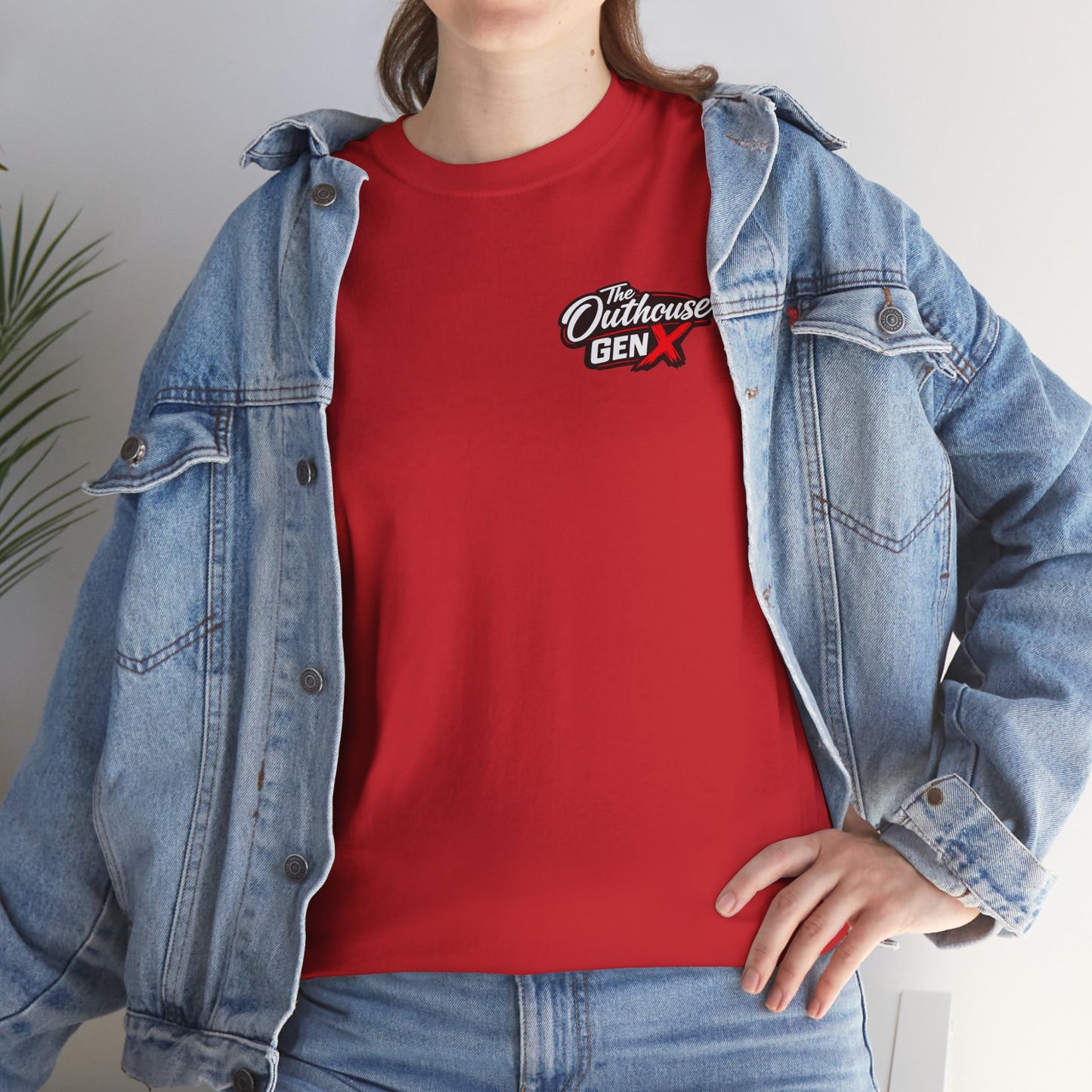 The Outhouse Gen X Tee — Retro Campfire Nostalgia Graphic T-Shirt