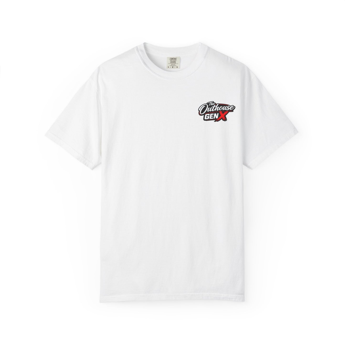 Outhouse Gen X Graphic T-Shirt — Vintage Campfire Adventure Back Print