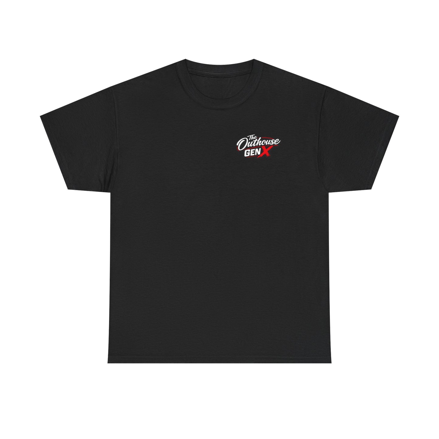 The Outhouse Gen X Tee — Retro Campfire Nostalgia Graphic T-Shirt