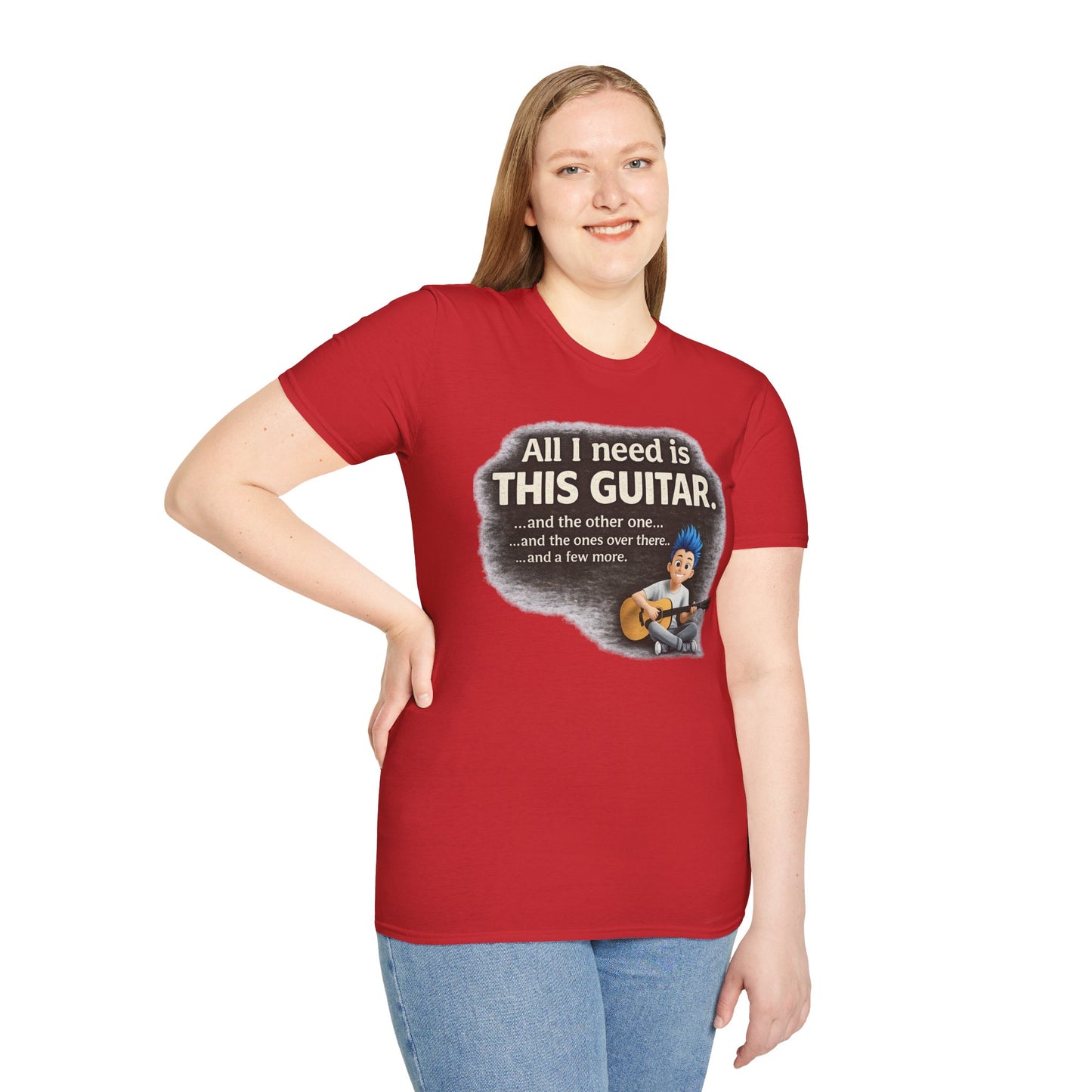 Guitar Lover T-Shirt — "All I Need Is This Guitar" Graphic Tee