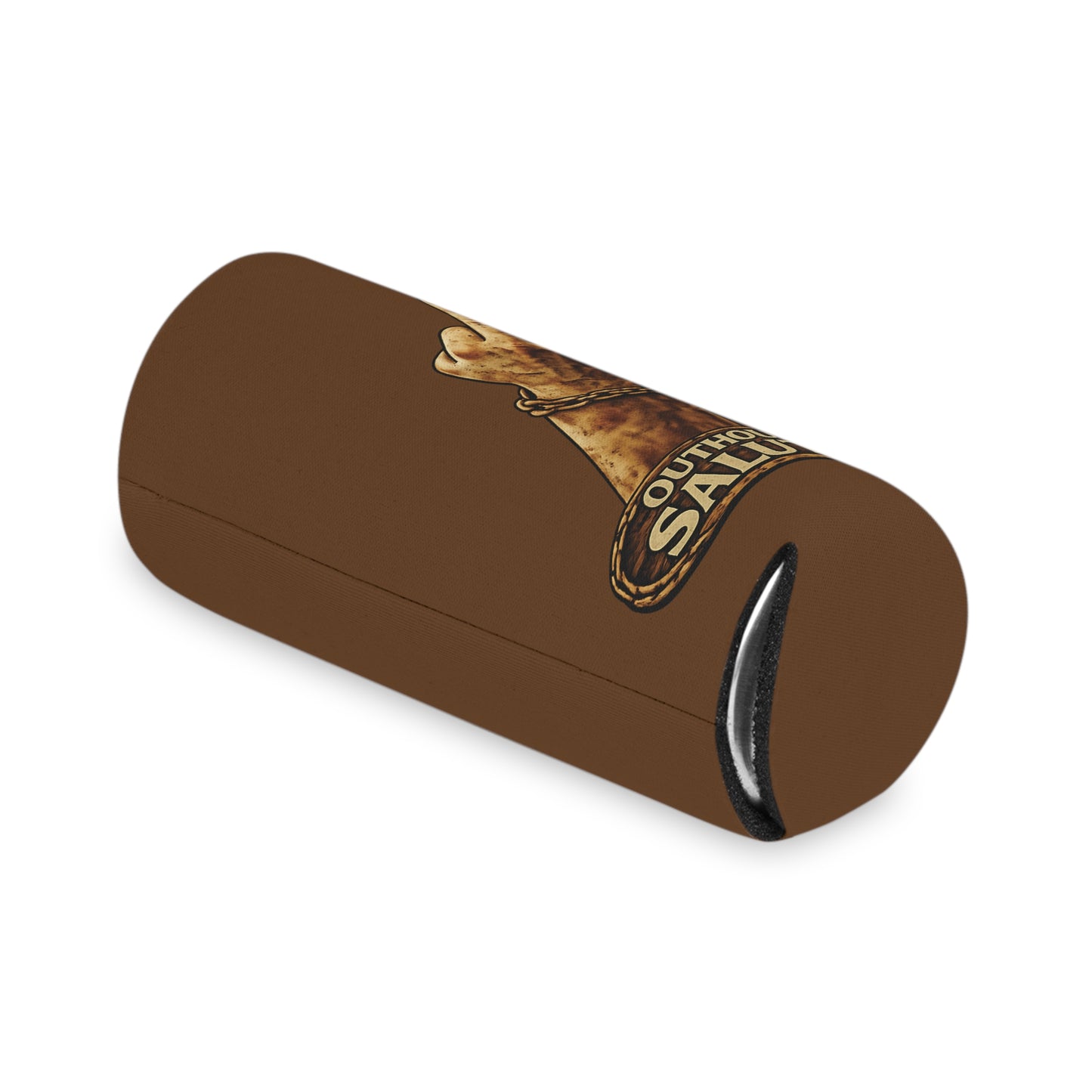 Outhouse Salute Can Cooler — Neoprene Koozie for BBQs & Tailgates
