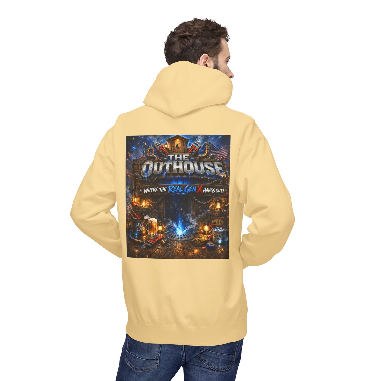 Hoodie — "The Outhouse" Fantasy Gaming Crew Pullover