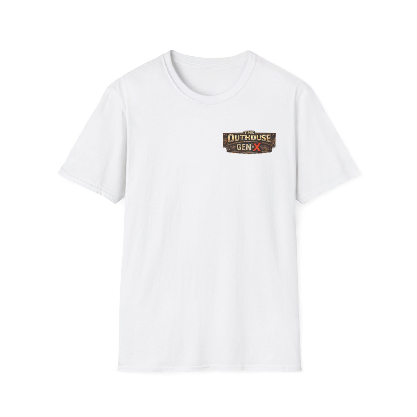 Outhouse Salute T-Shirt — Rustic Hand Gesture Graphic Tee