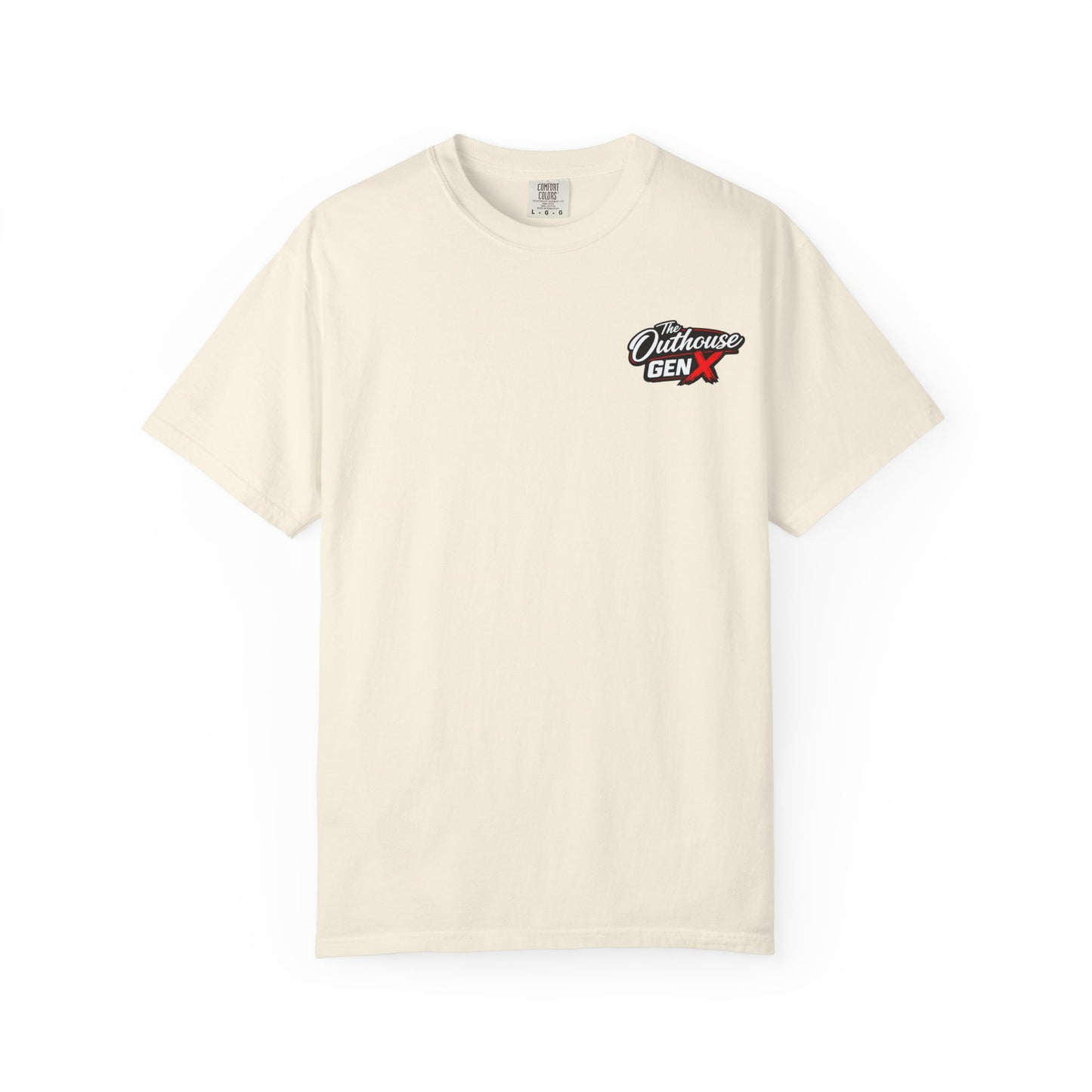 Outhouse Gen X Graphic T-Shirt — Vintage Campfire Adventure Back Print