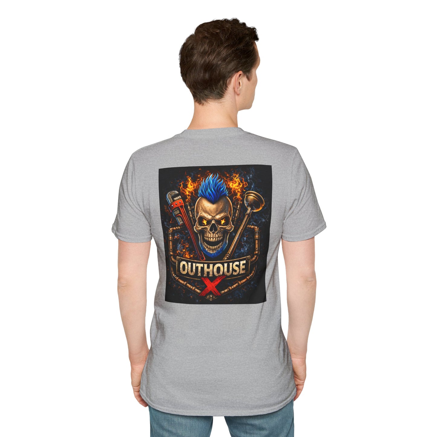 Outhouse X Skull Plumbing T-Shirt