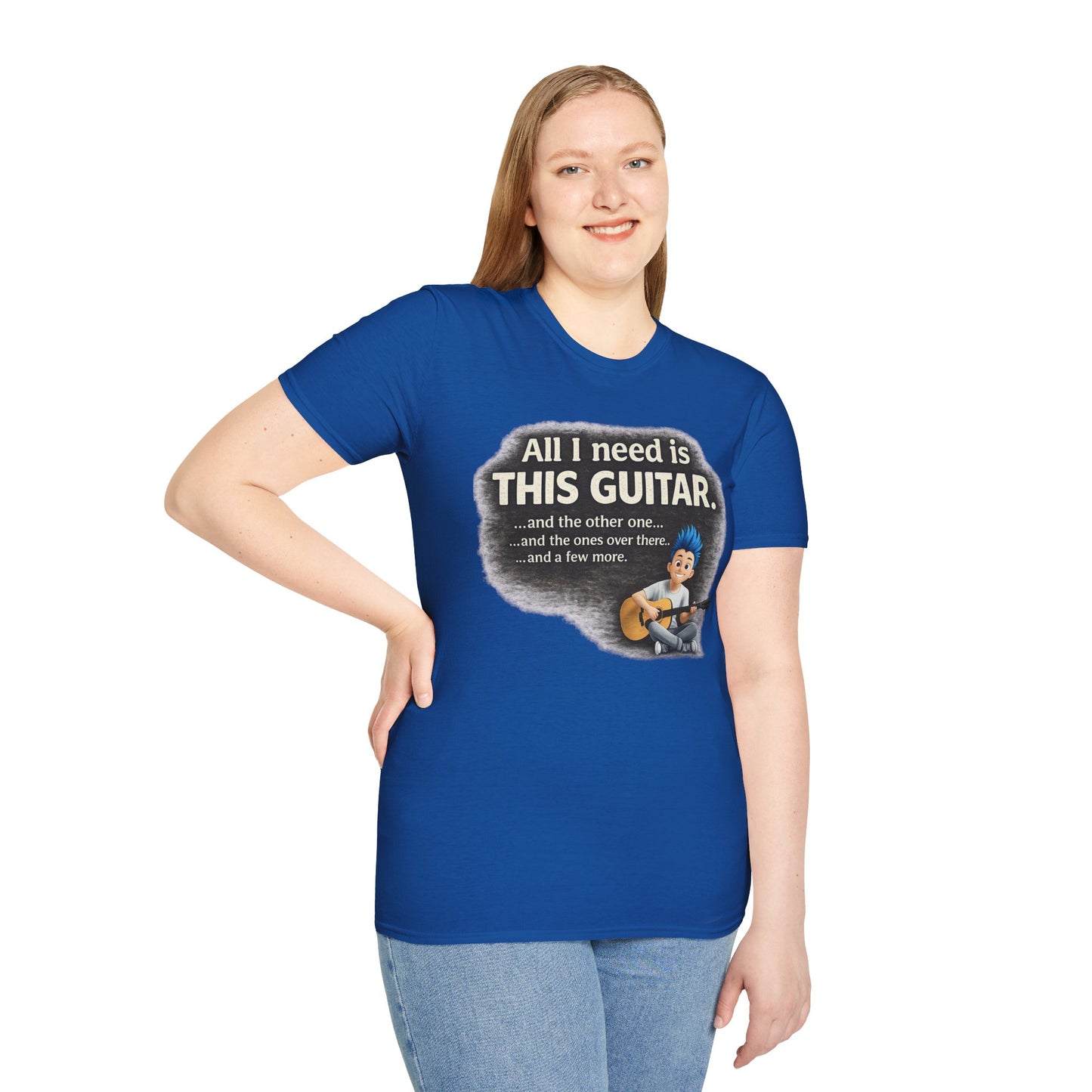 Guitar Lover T-Shirt — "All I Need Is This Guitar" Graphic Tee
