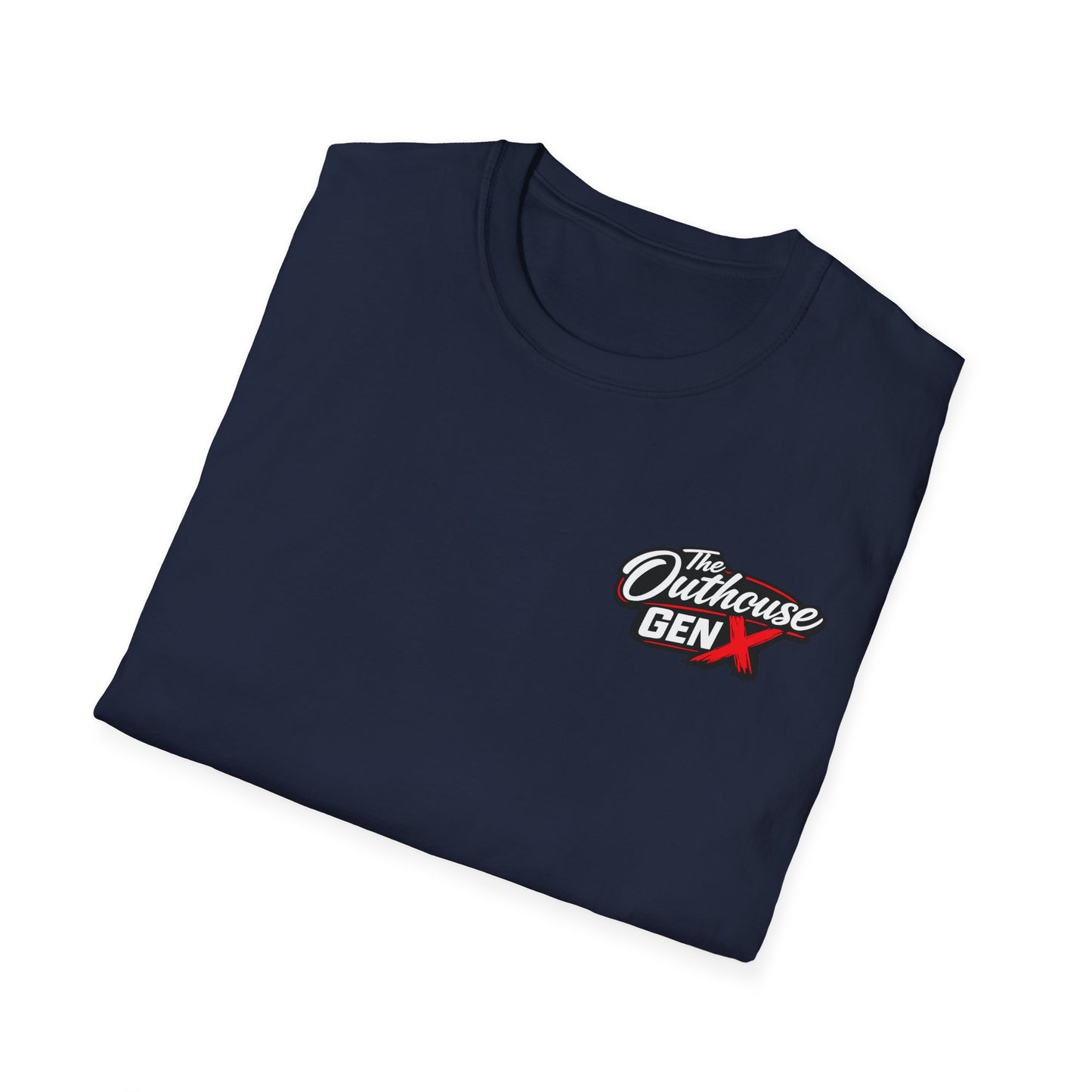 Raised Outside Outhouse Tee — Gen X Retro Outdoor Humor T-Shirt