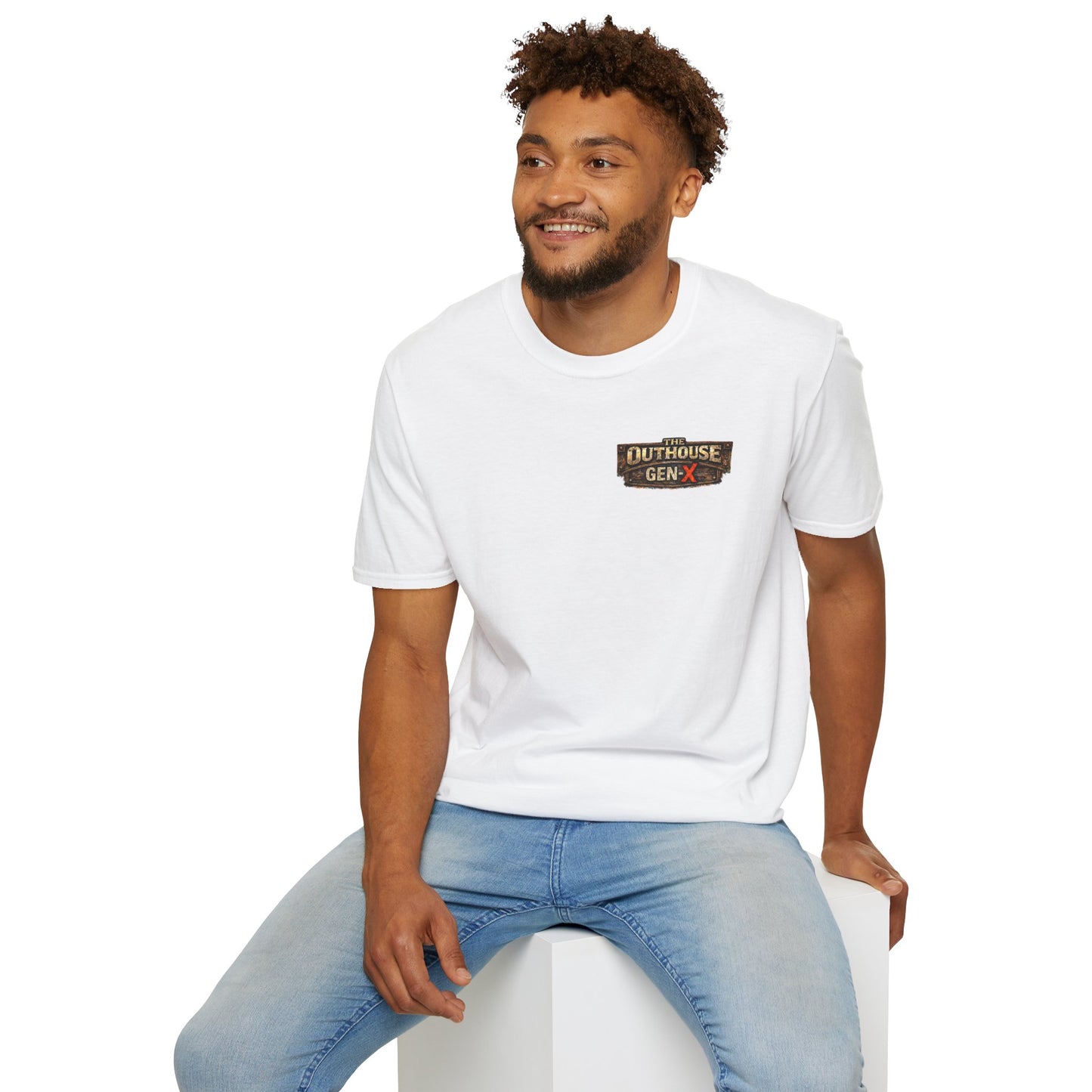 The Outhouse Cold Beer T-Shirt — Gen‑X Garage Hangout Graphic Tee