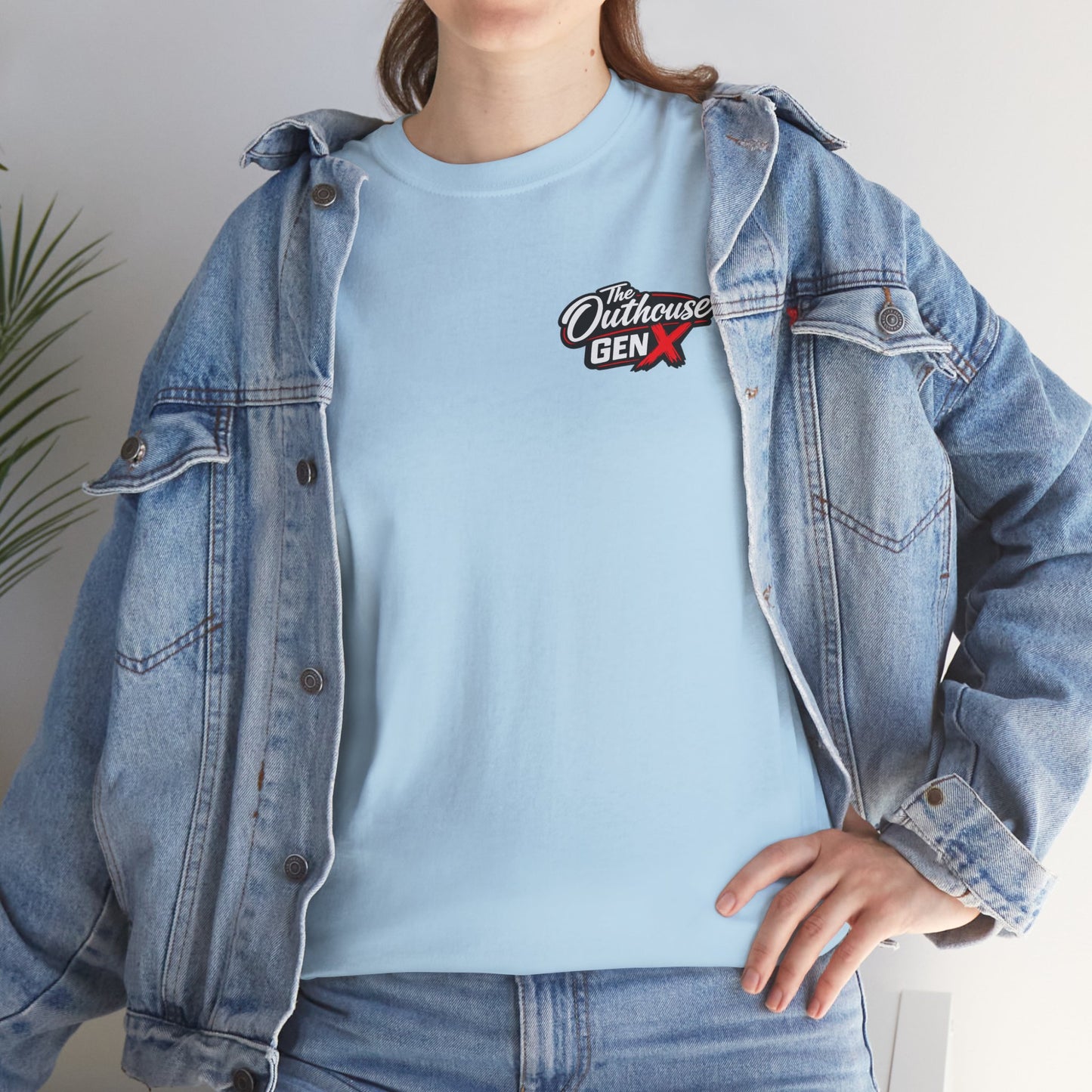 The Outhouse Gen X Tee — Retro Campfire Nostalgia Graphic T-Shirt