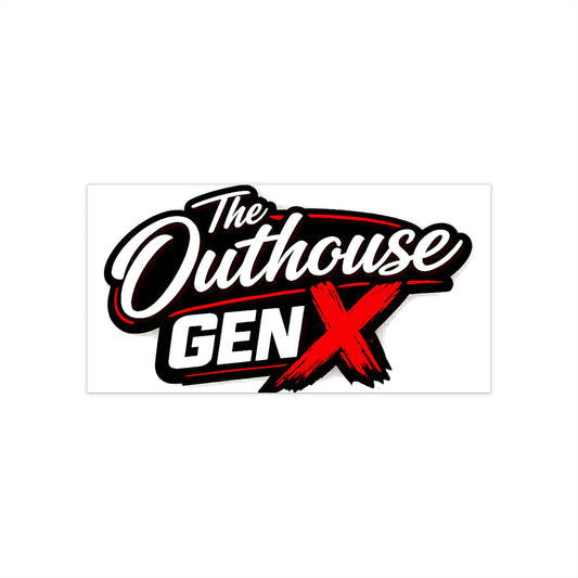Bumper Sticker — “The Outhouse Gen X” Retro Car Decal