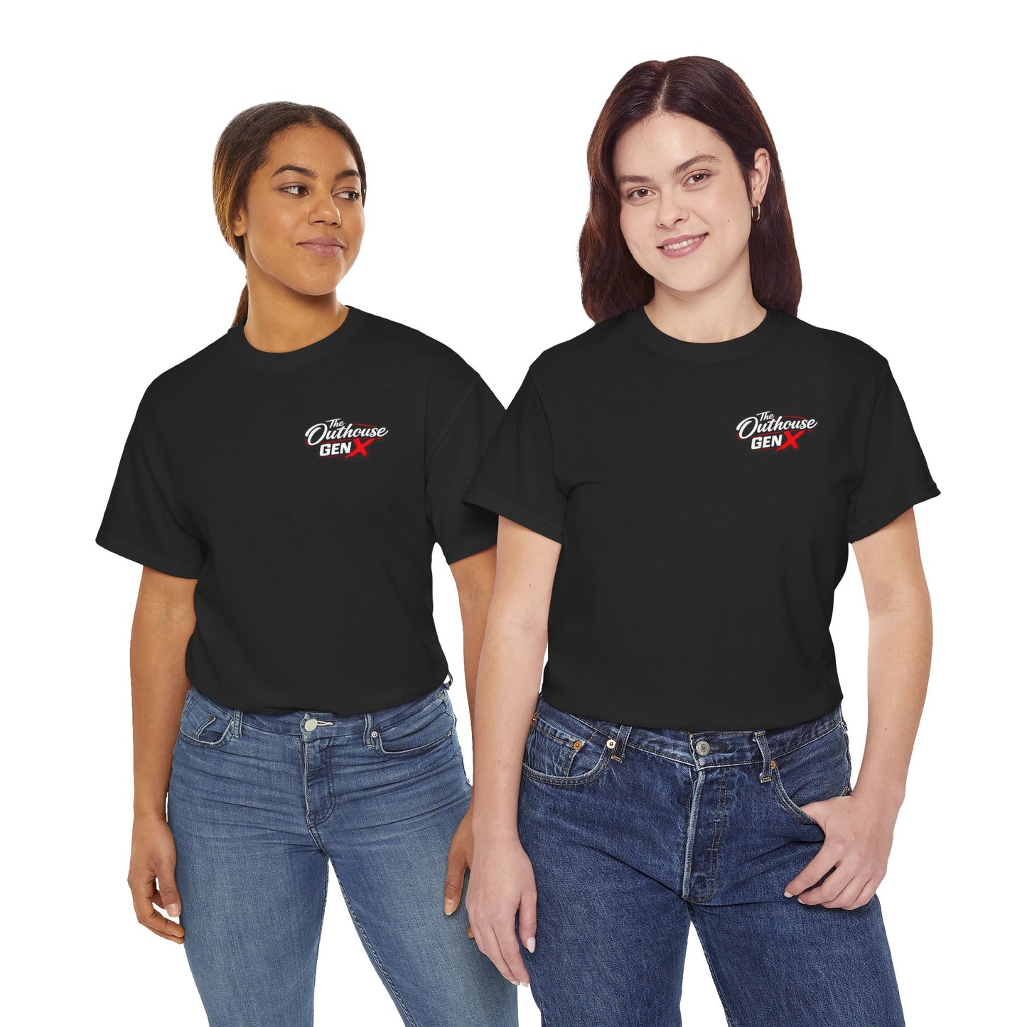 The Outhouse Gen X Tee — Retro Campfire Nostalgia Graphic T-Shirt