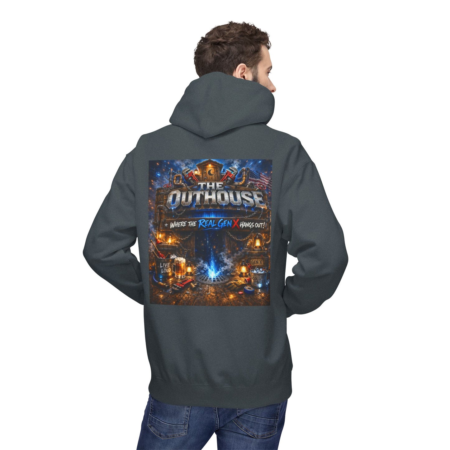 Hoodie — "The Outhouse" Fantasy Gaming Crew Pullover