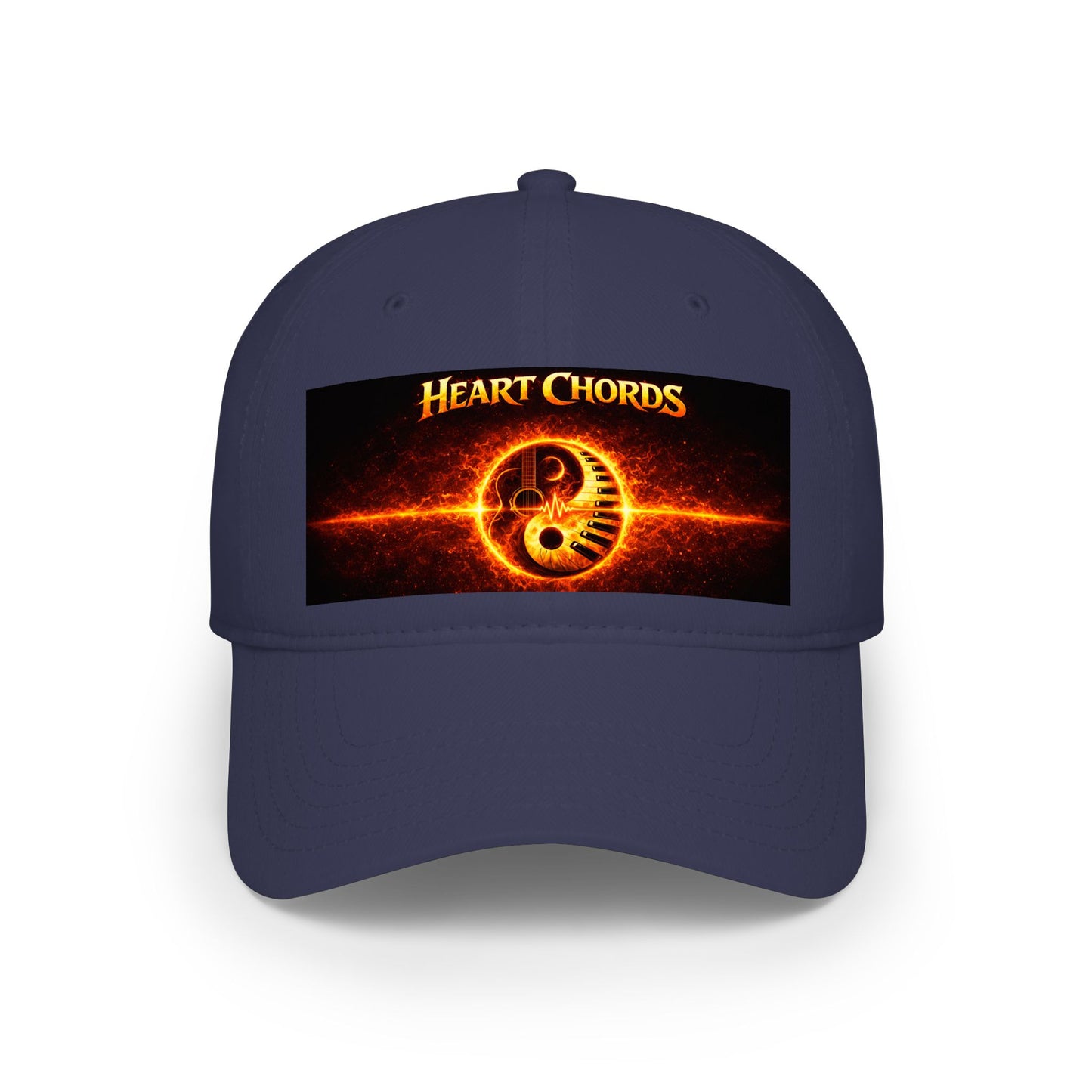 Heart Chords Baseball Cap — Fiery Yin Yang Music Logo