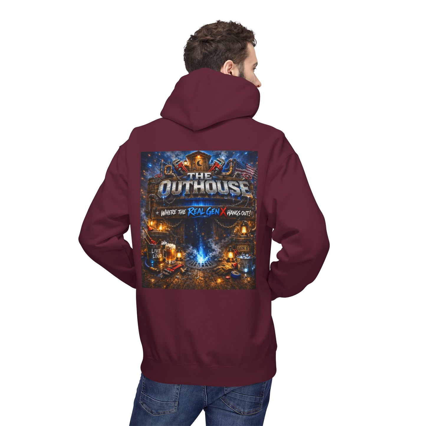 Hoodie — "The Outhouse" Fantasy Gaming Crew Pullover