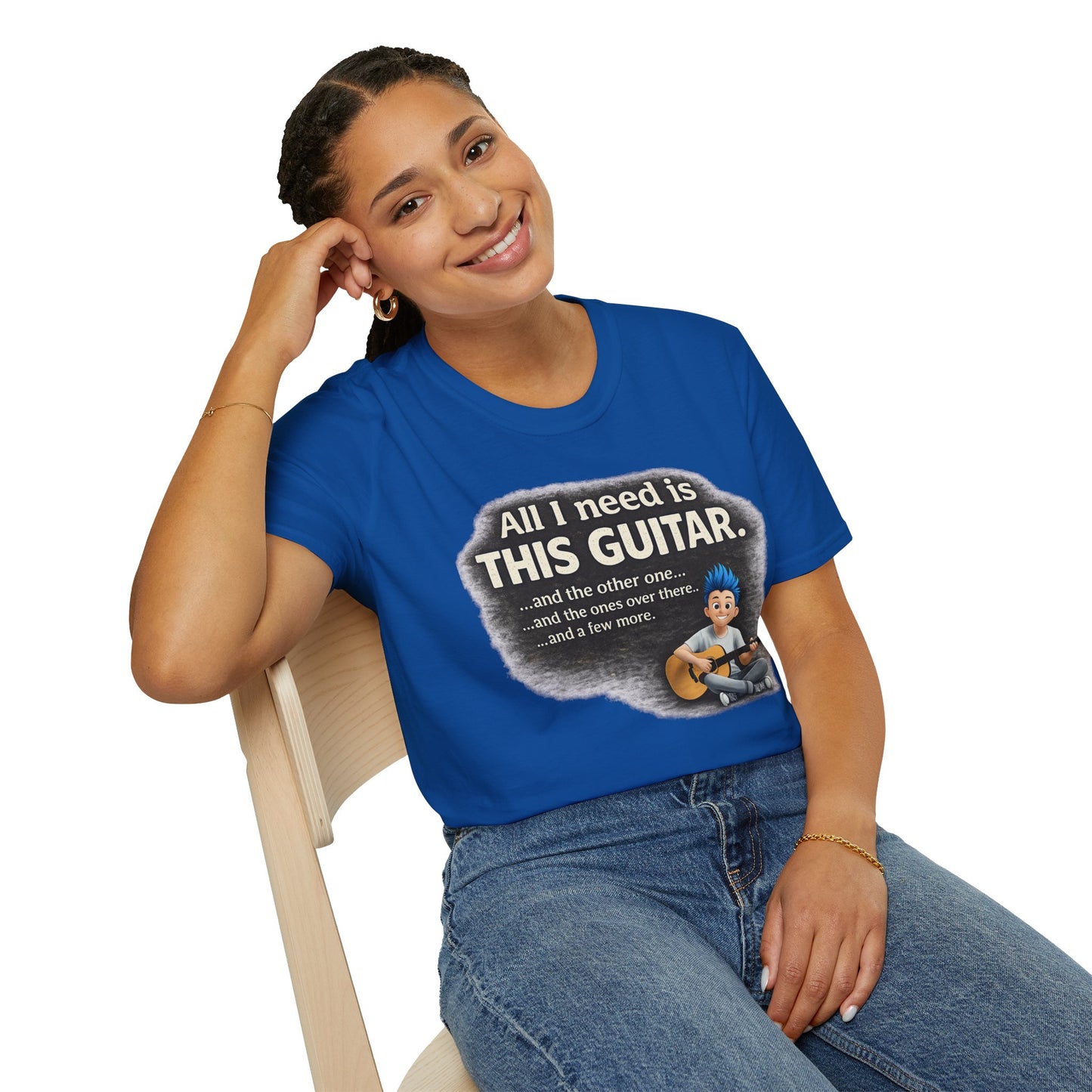 Guitar Lover T-Shirt — "All I Need Is This Guitar" Graphic Tee