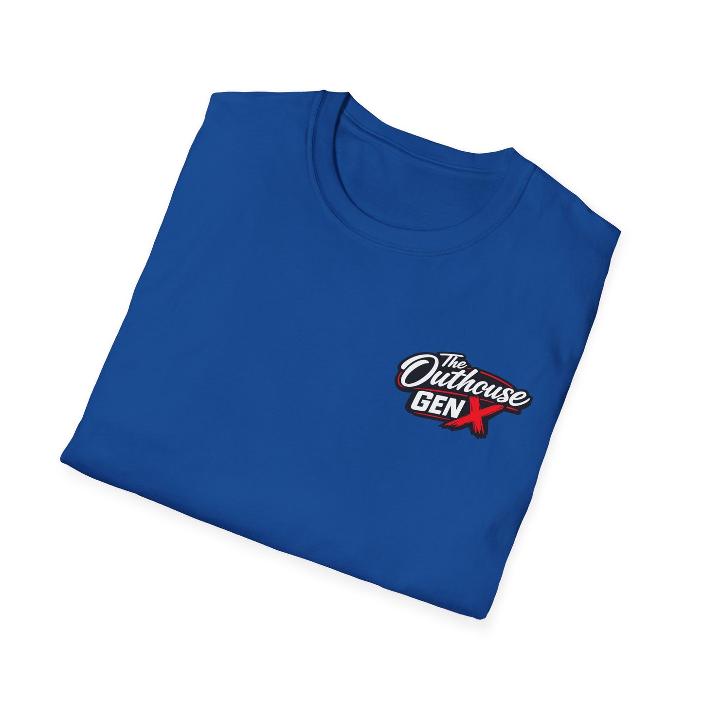 Raised Outside Outhouse Tee — Gen X Retro Outdoor Humor T-Shirt