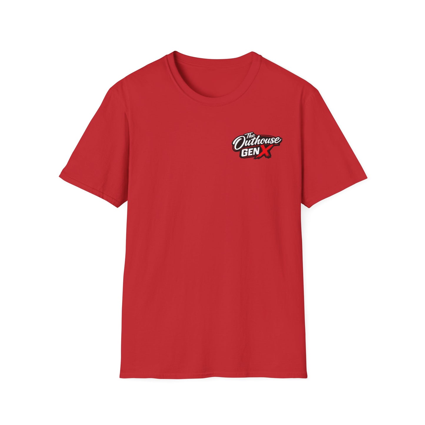 Raised Outside Outhouse Tee — Gen X Retro Outdoor Humor T-Shirt