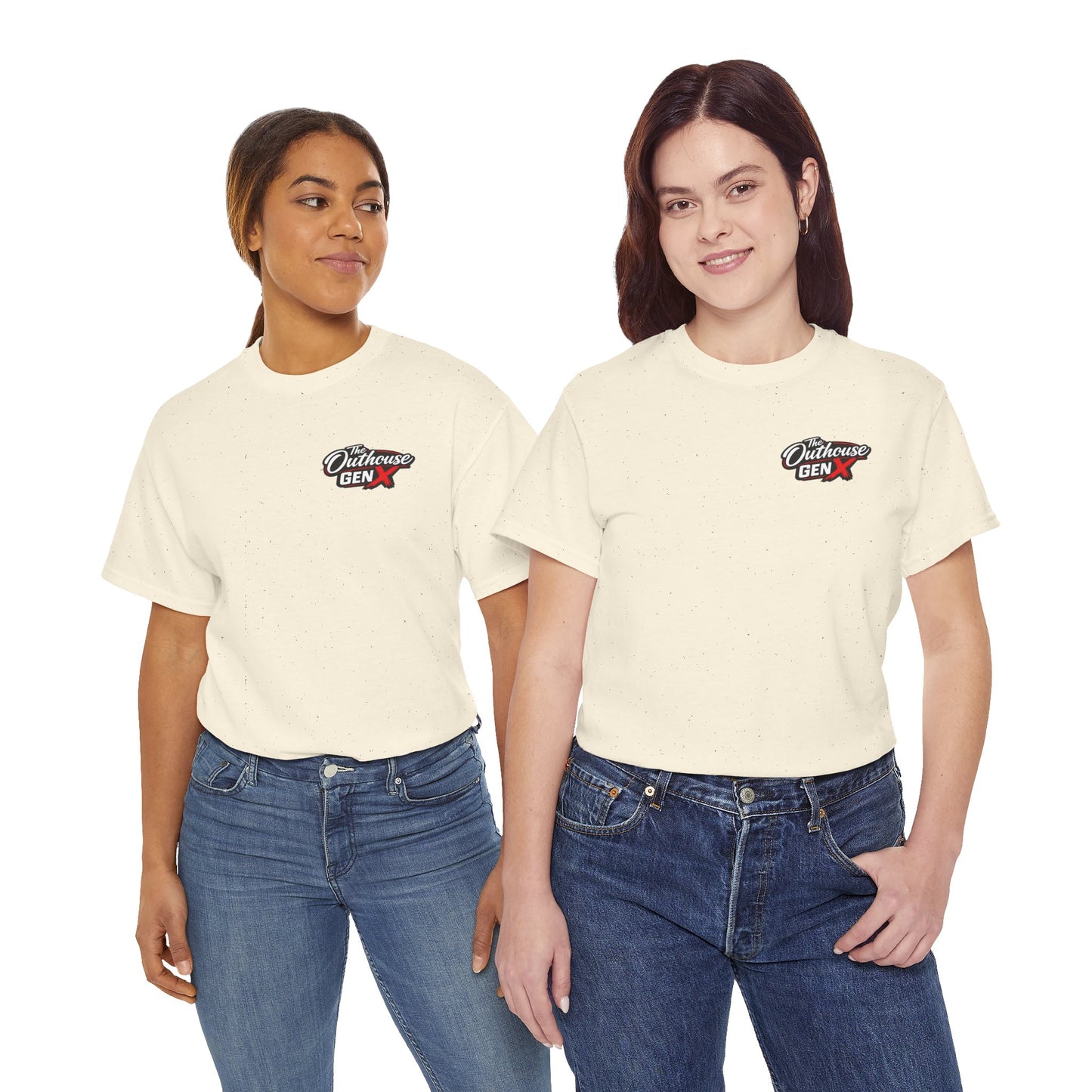 The Outhouse Gen X Tee — Retro Campfire Nostalgia Graphic T-Shirt