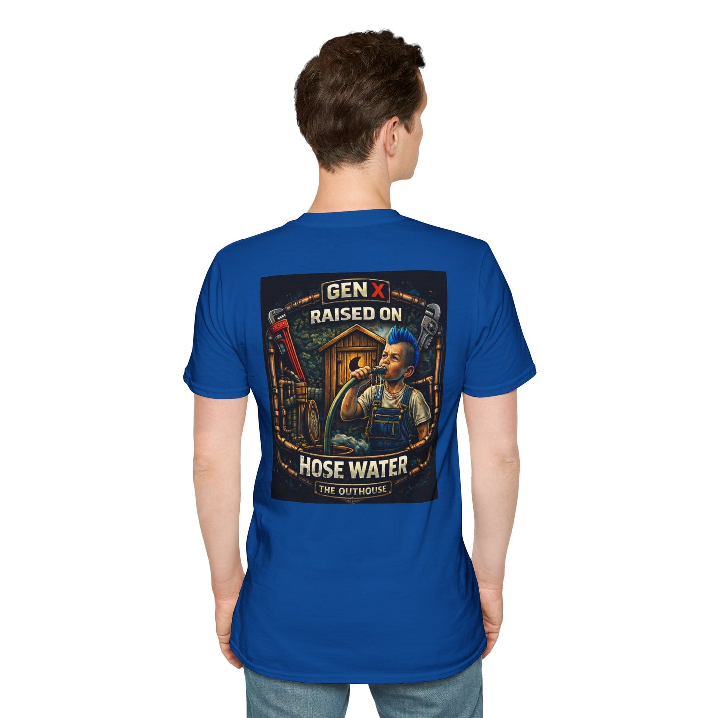 Gen X Hose Water T-Shirt — "Raised on Hose Water" Retro Firehouse Tee