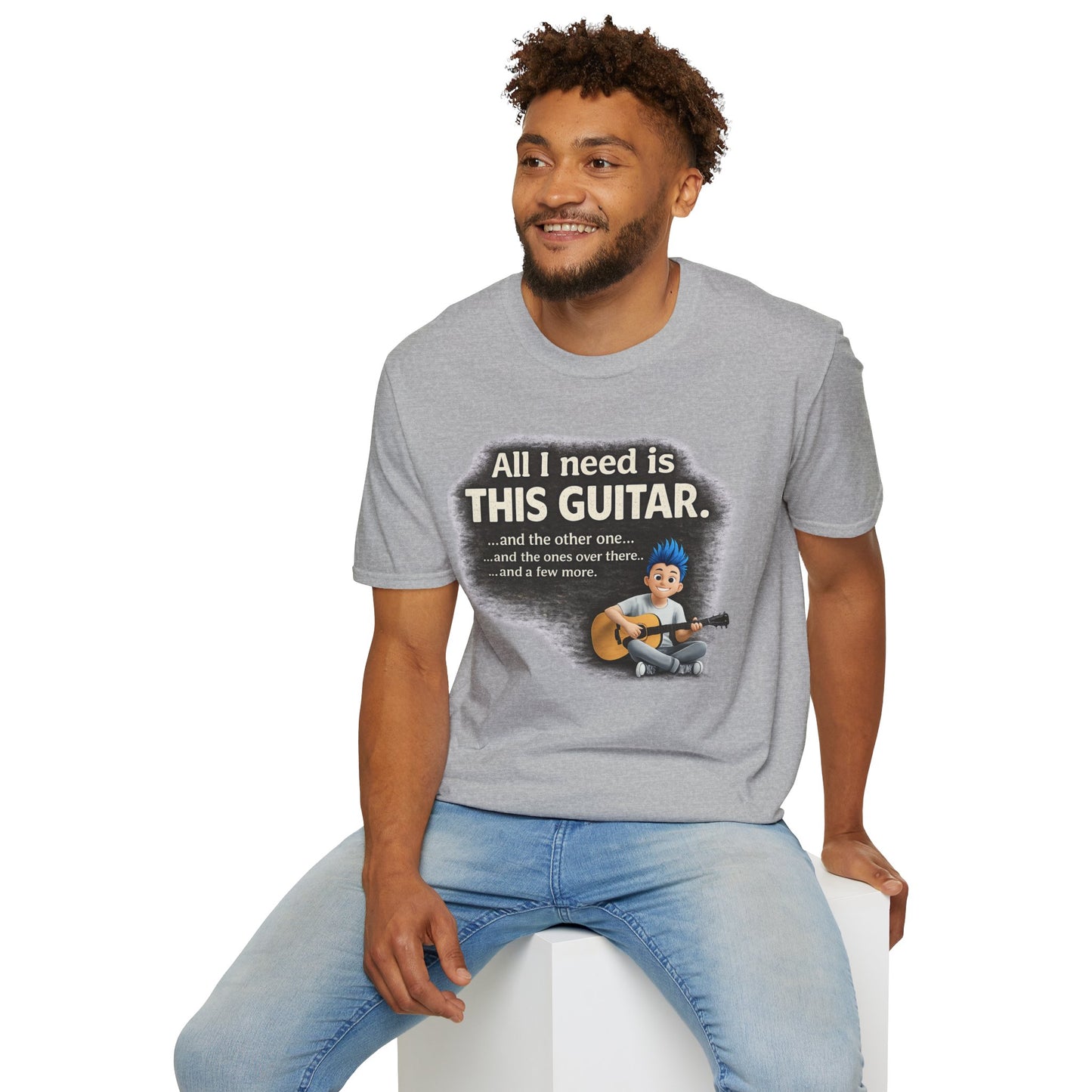 Guitar Lover T-Shirt — "All I Need Is This Guitar" Graphic Tee