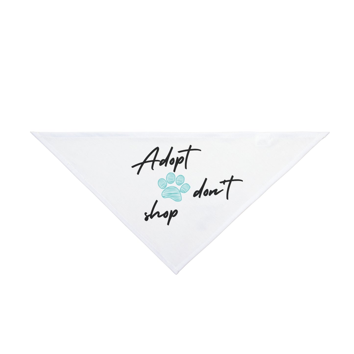 Adopt Don't Shop Pet Bandana – Paw Print Rescue Bandana for Dogs & Cats