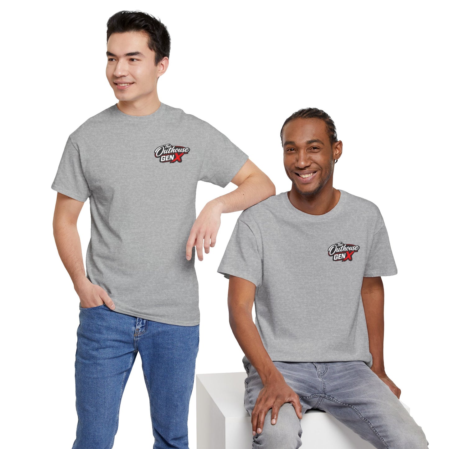 The Outhouse Gen X Tee — Retro Campfire Nostalgia Graphic T-Shirt
