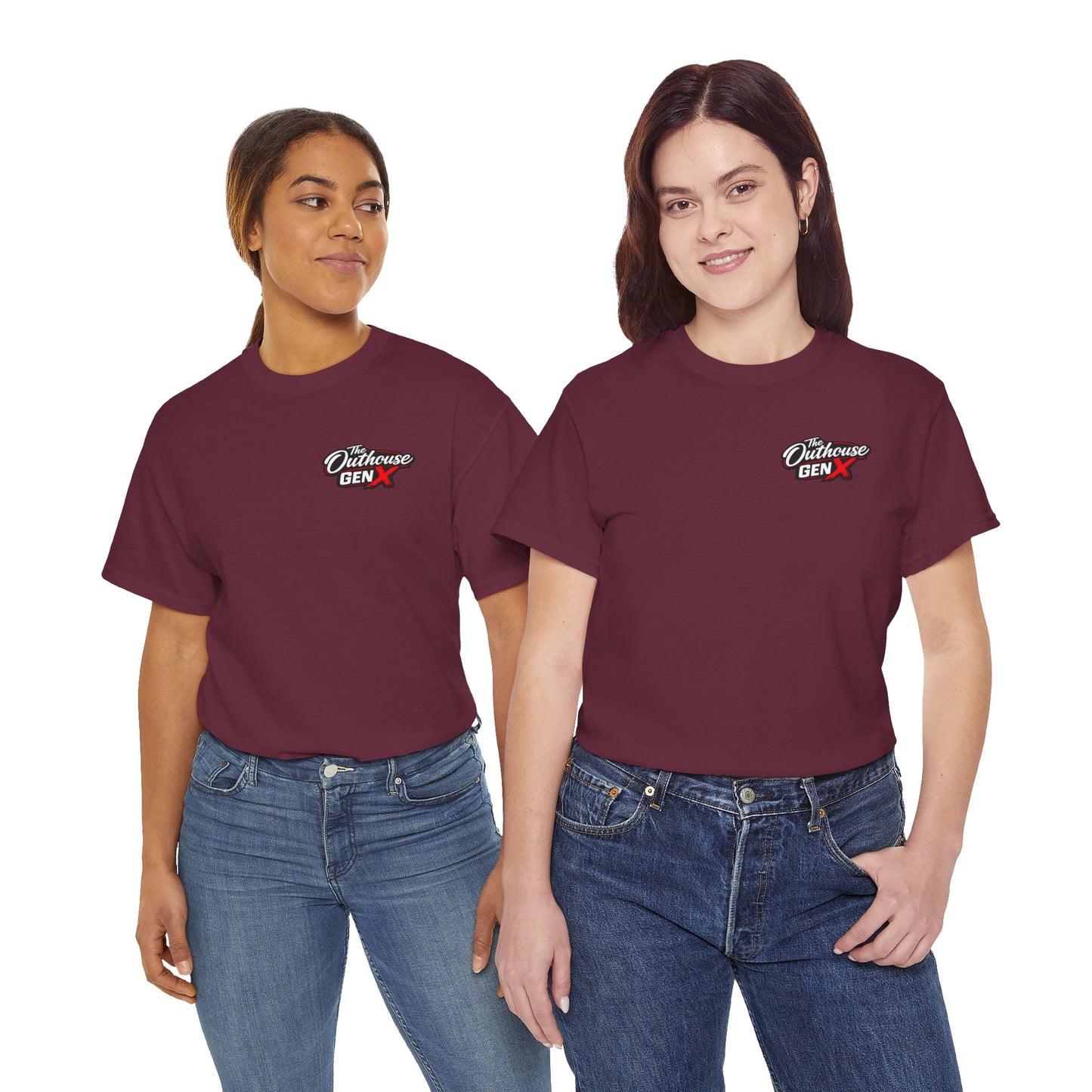 The Outhouse Gen X Tee — Retro Campfire Nostalgia Graphic T-Shirt