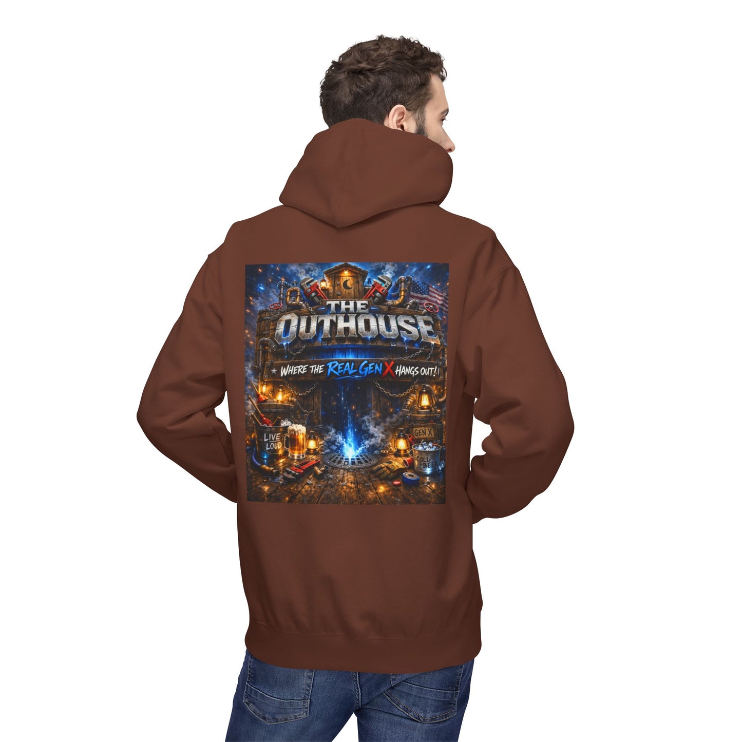 Hoodie — "The Outhouse" Fantasy Gaming Crew Pullover