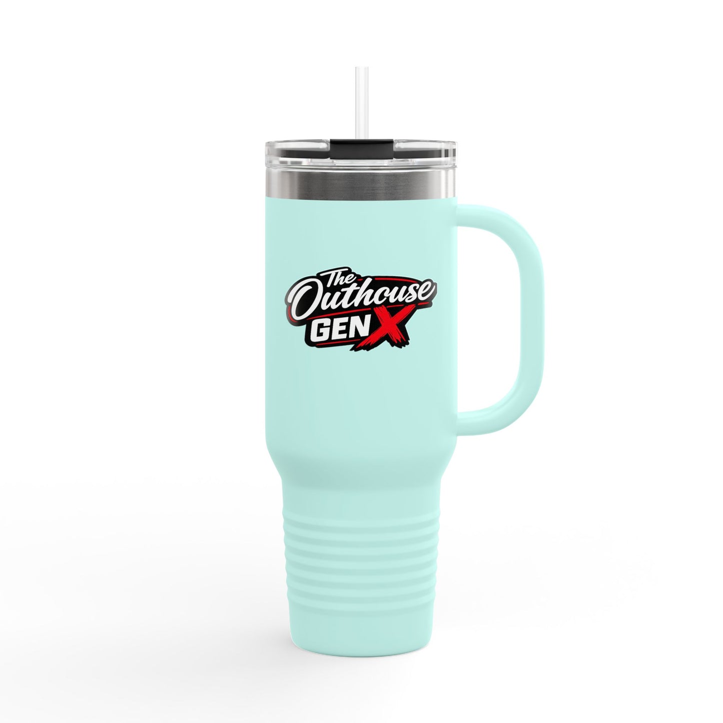 Outhouse Gen-X Insulated Tumbler — 40oz Travel Mug with Red X Logo