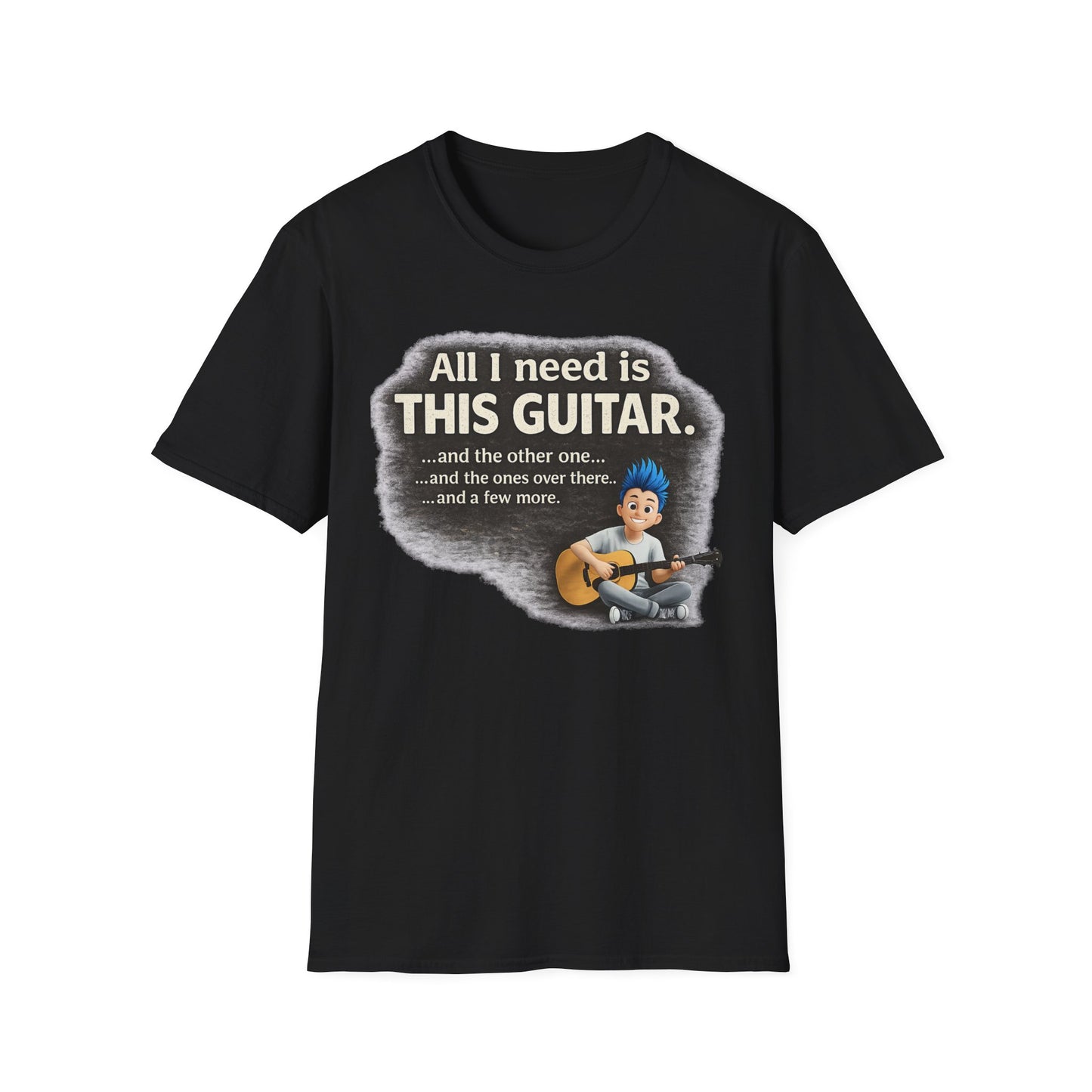Guitar Lover T-Shirt — "All I Need Is This Guitar" Graphic Tee