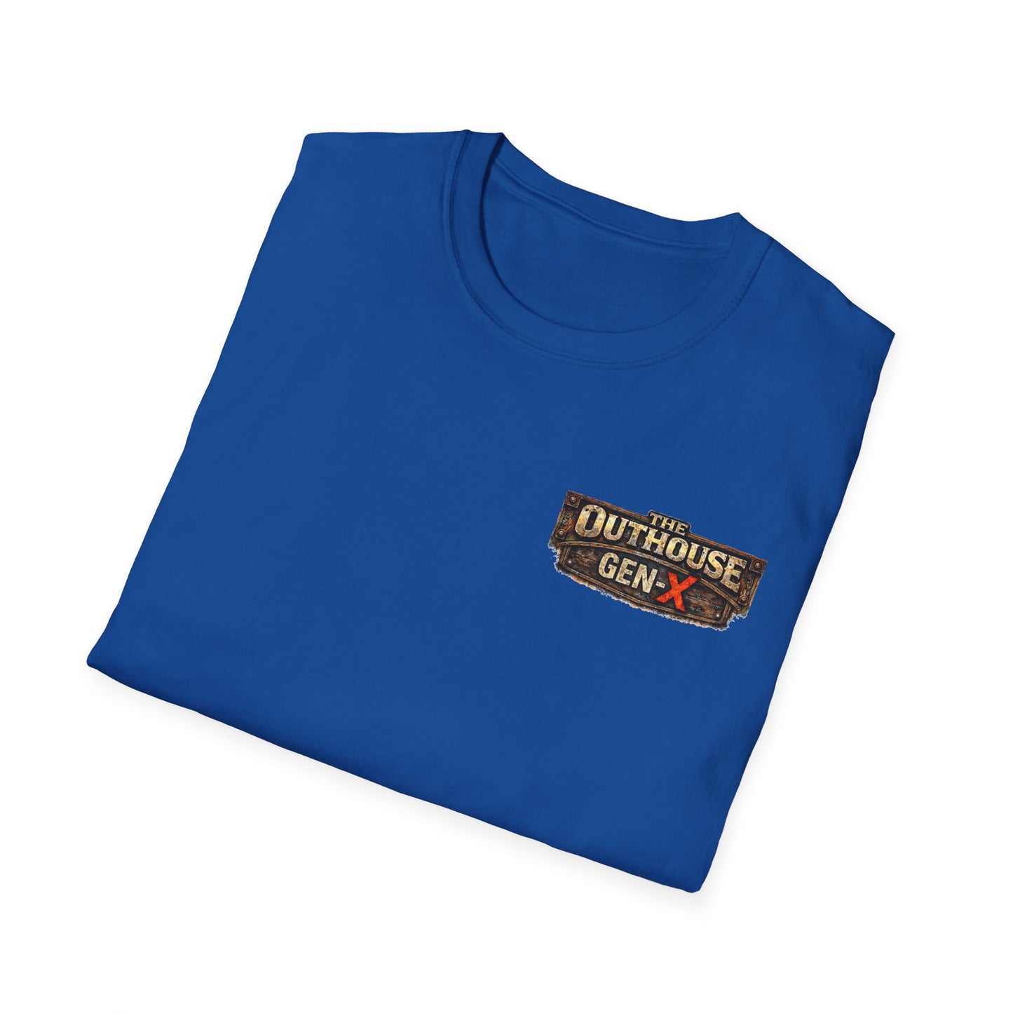 Outhouse Salute T-Shirt — Rustic Hand Gesture Graphic Tee