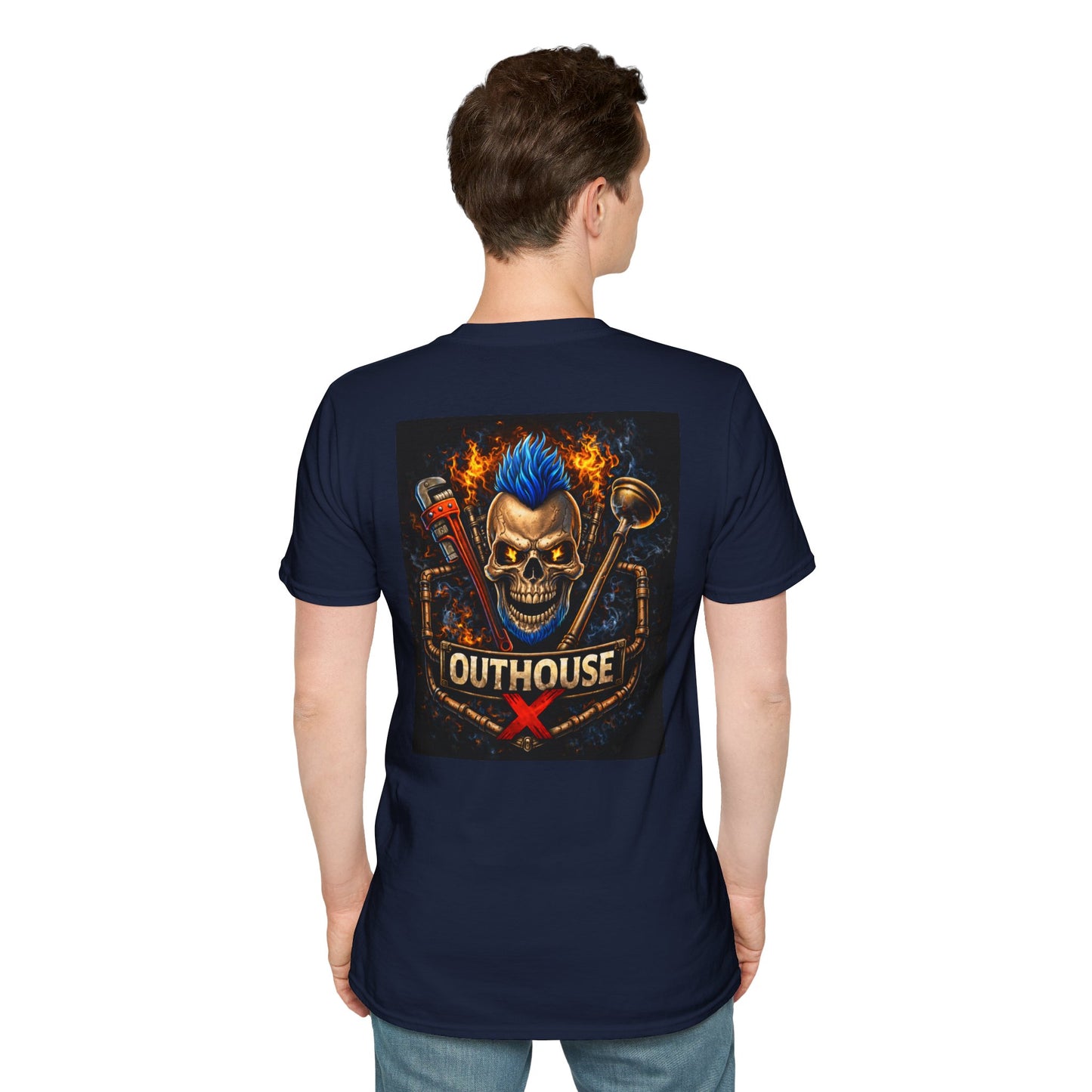 Outhouse X Skull Plumbing T-Shirt