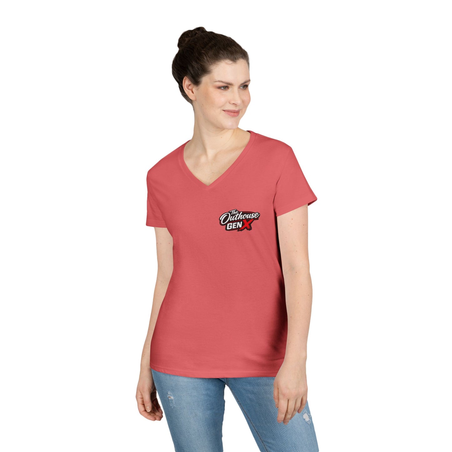 Gen X 'Raised on Hose Water' Ladies' V-Neck T-Shirt