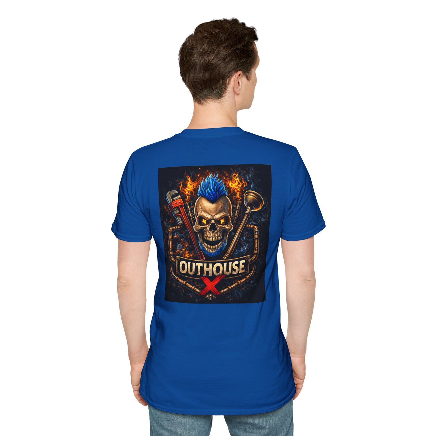 Outhouse X Skull Plumbing T-Shirt