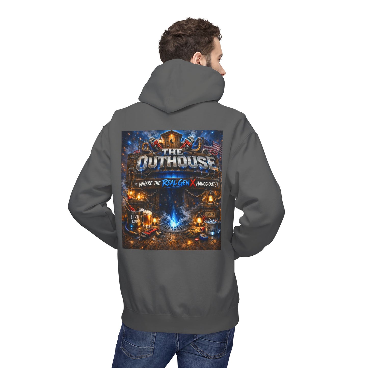 Hoodie — "The Outhouse" Fantasy Gaming Crew Pullover