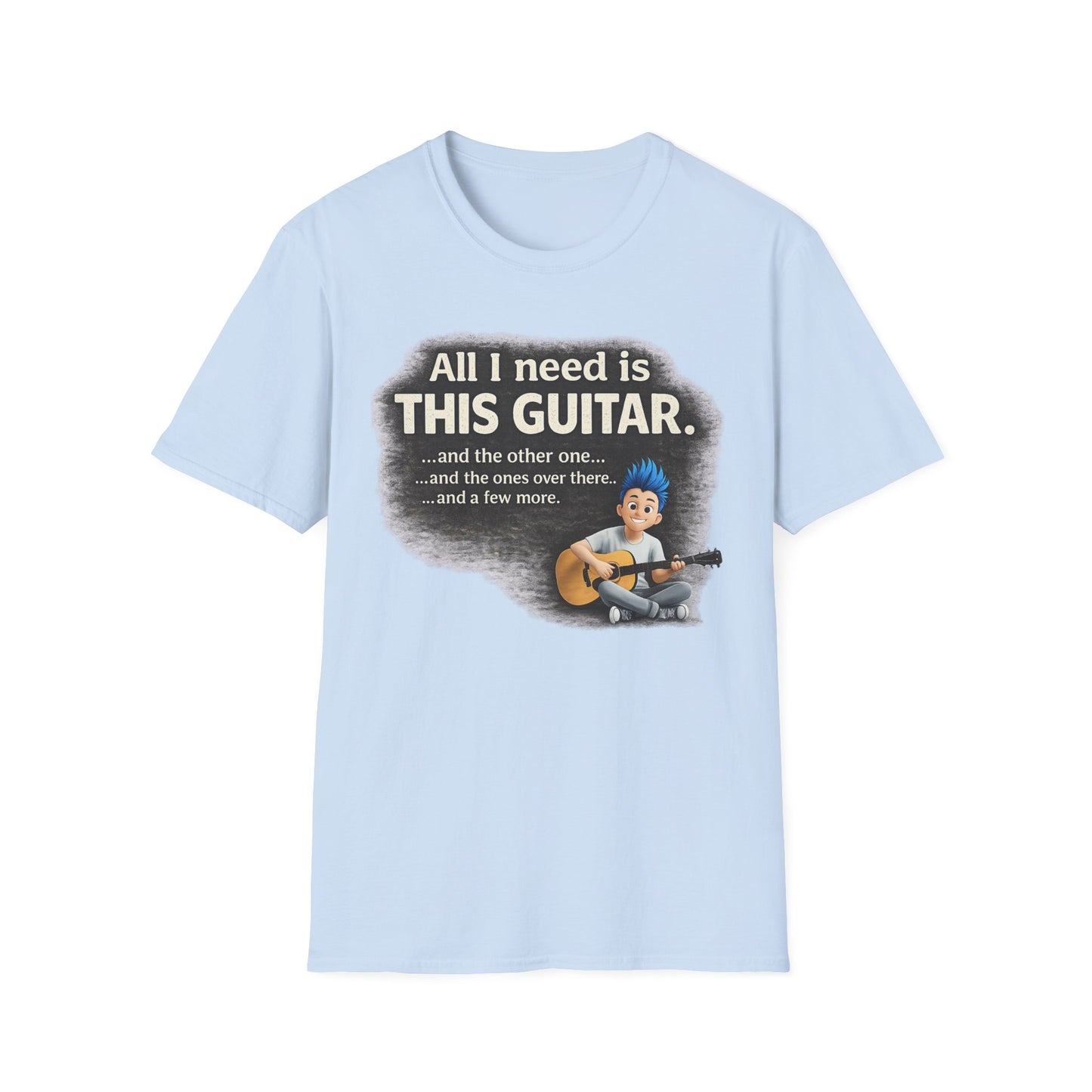 Guitar Lover T-Shirt — "All I Need Is This Guitar" Graphic Tee