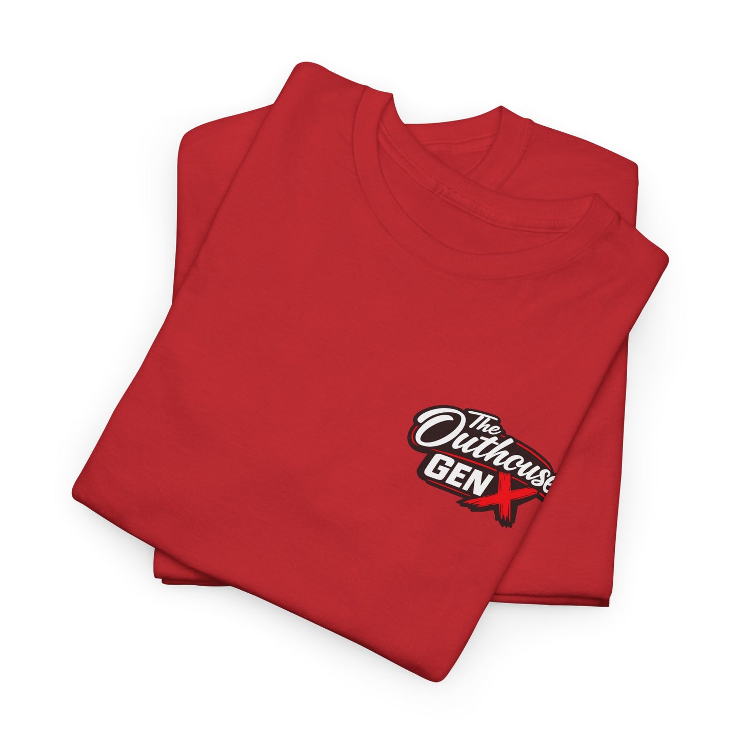 The Outhouse Gen X Tee — Retro Campfire Nostalgia Graphic T-Shirt