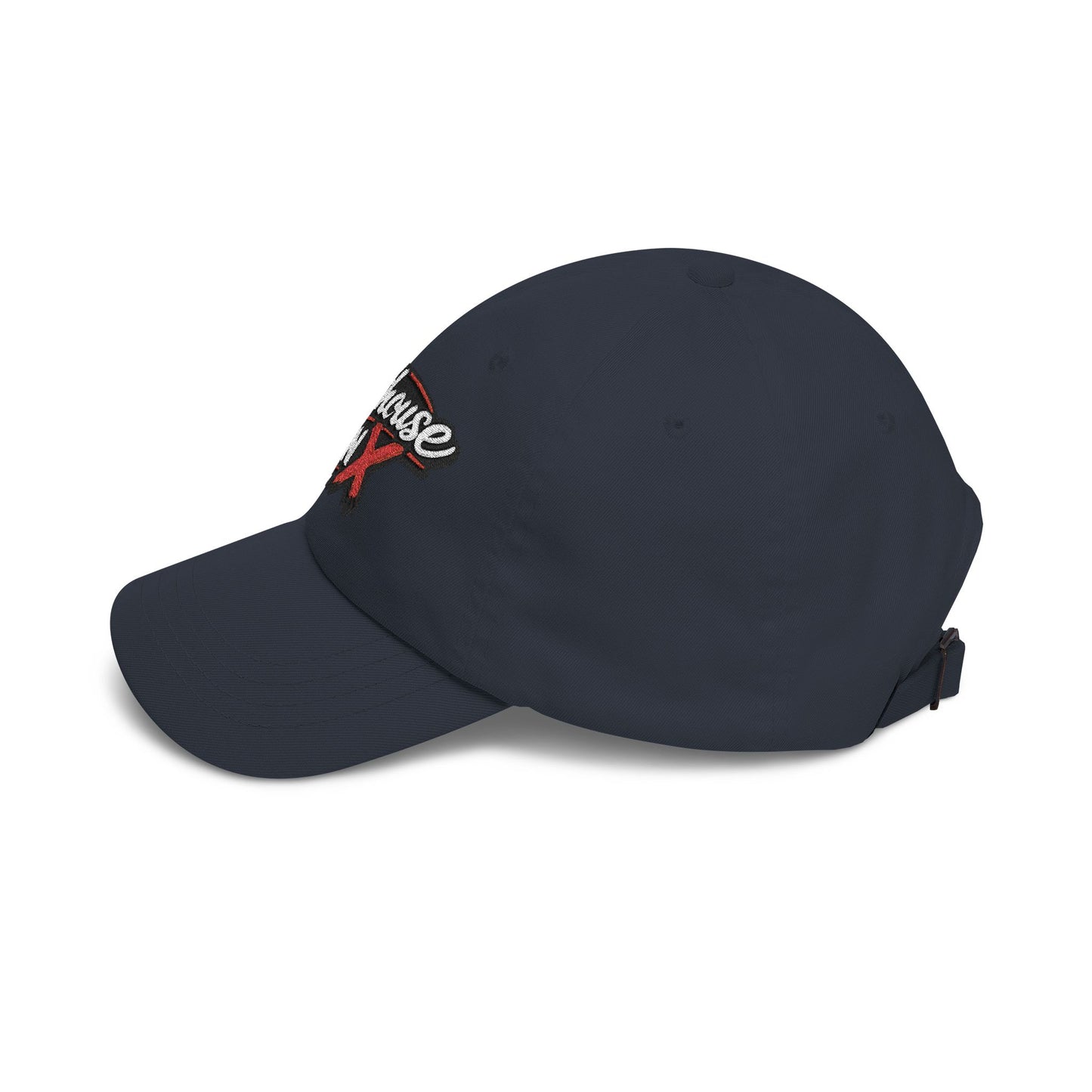 Outhouse Gen‑X Dad Cap — Bold Red X Logo Hat